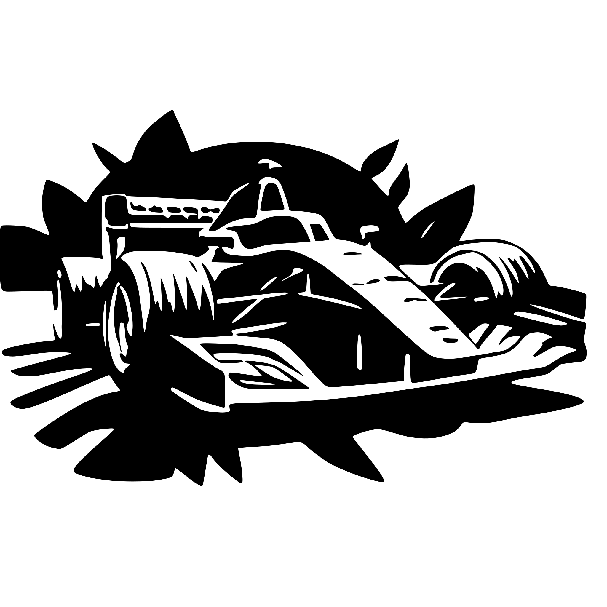 AI-generated SVG of a a front facing f1 car