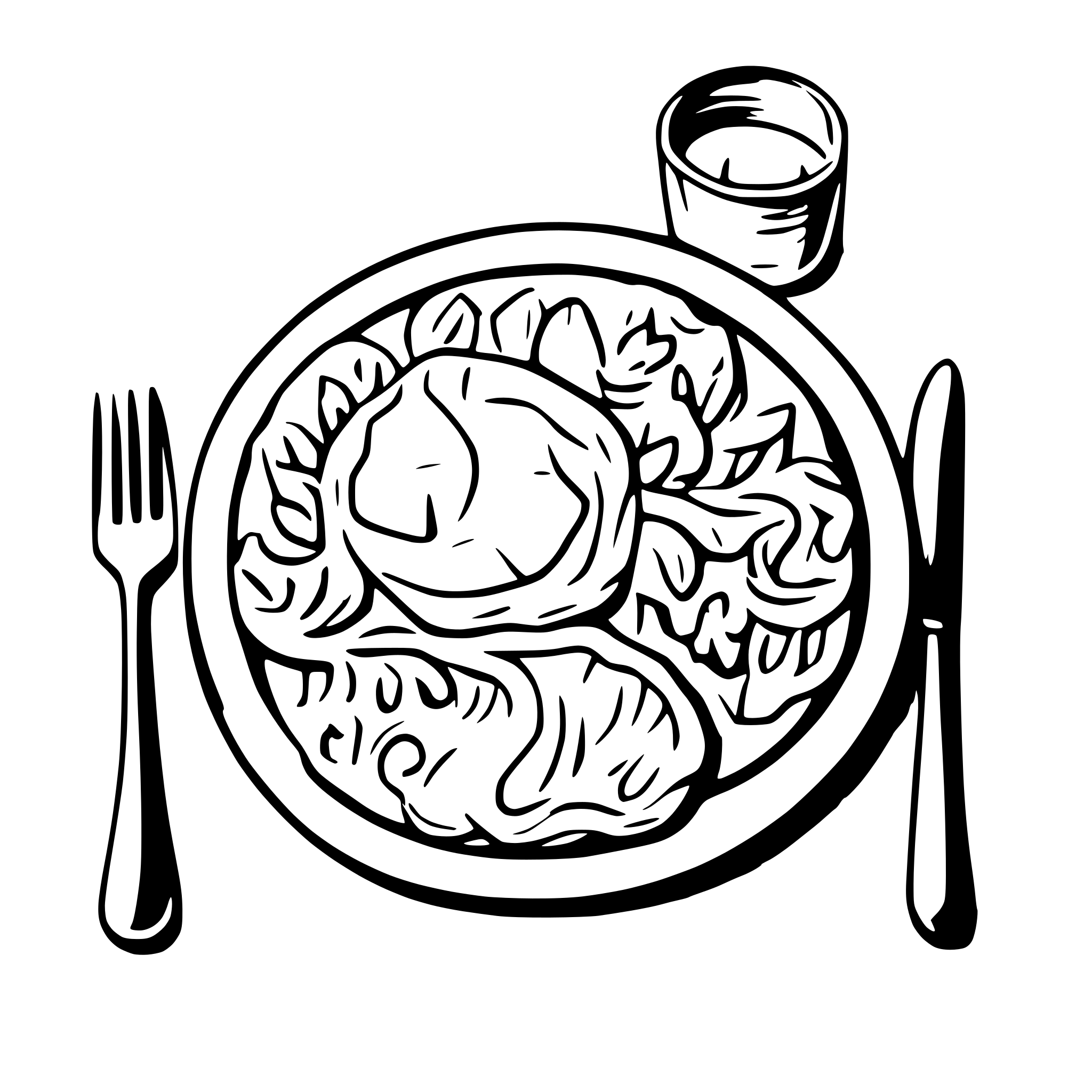AI-generated SVG of a last dinner of Leonardo
