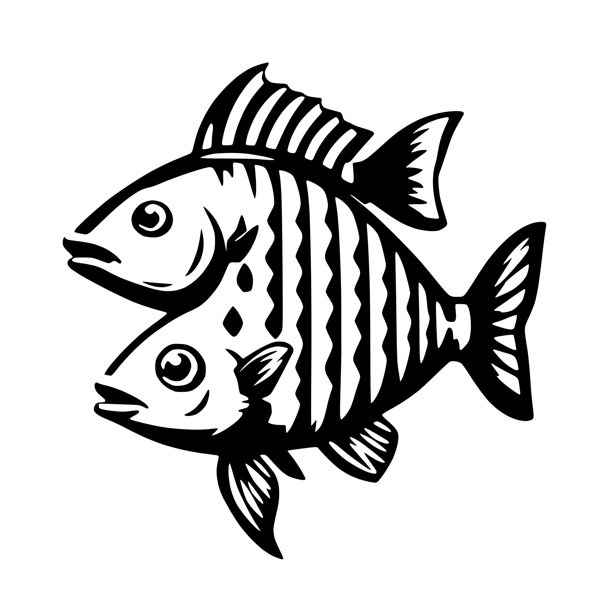 AI-generated SVG of a fish