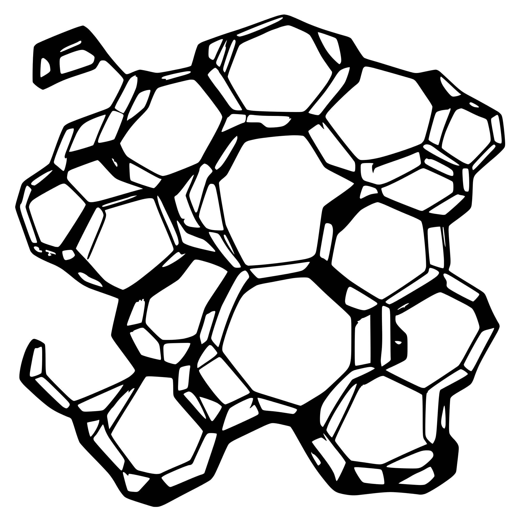 AI-generated SVG of '50x50cm board with a hexagon lattuce structure containing 323 hexagons. hexagons are 2.5x2.5cm'