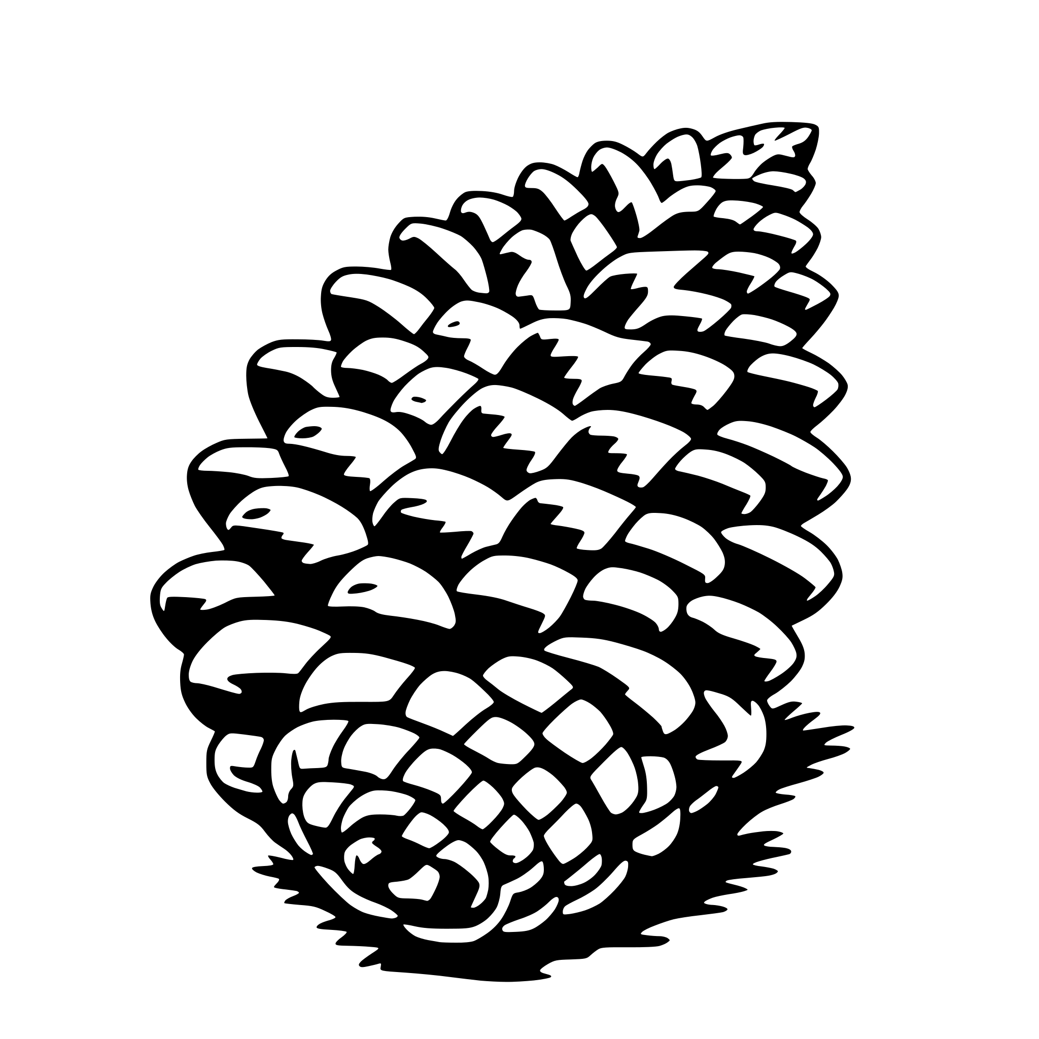AI-generated SVG of 'pine cone'
