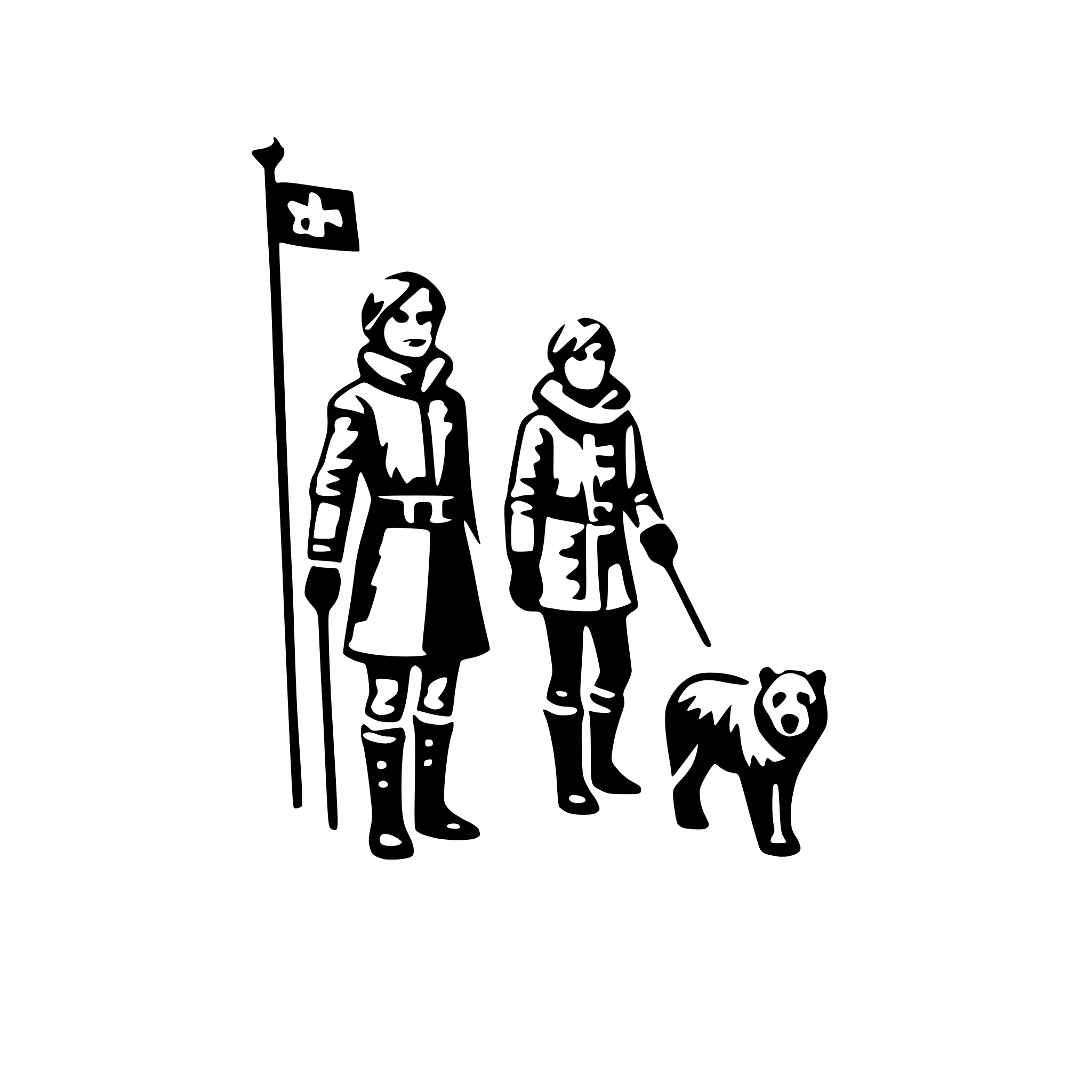 AI-generated SVG of a polar expedition