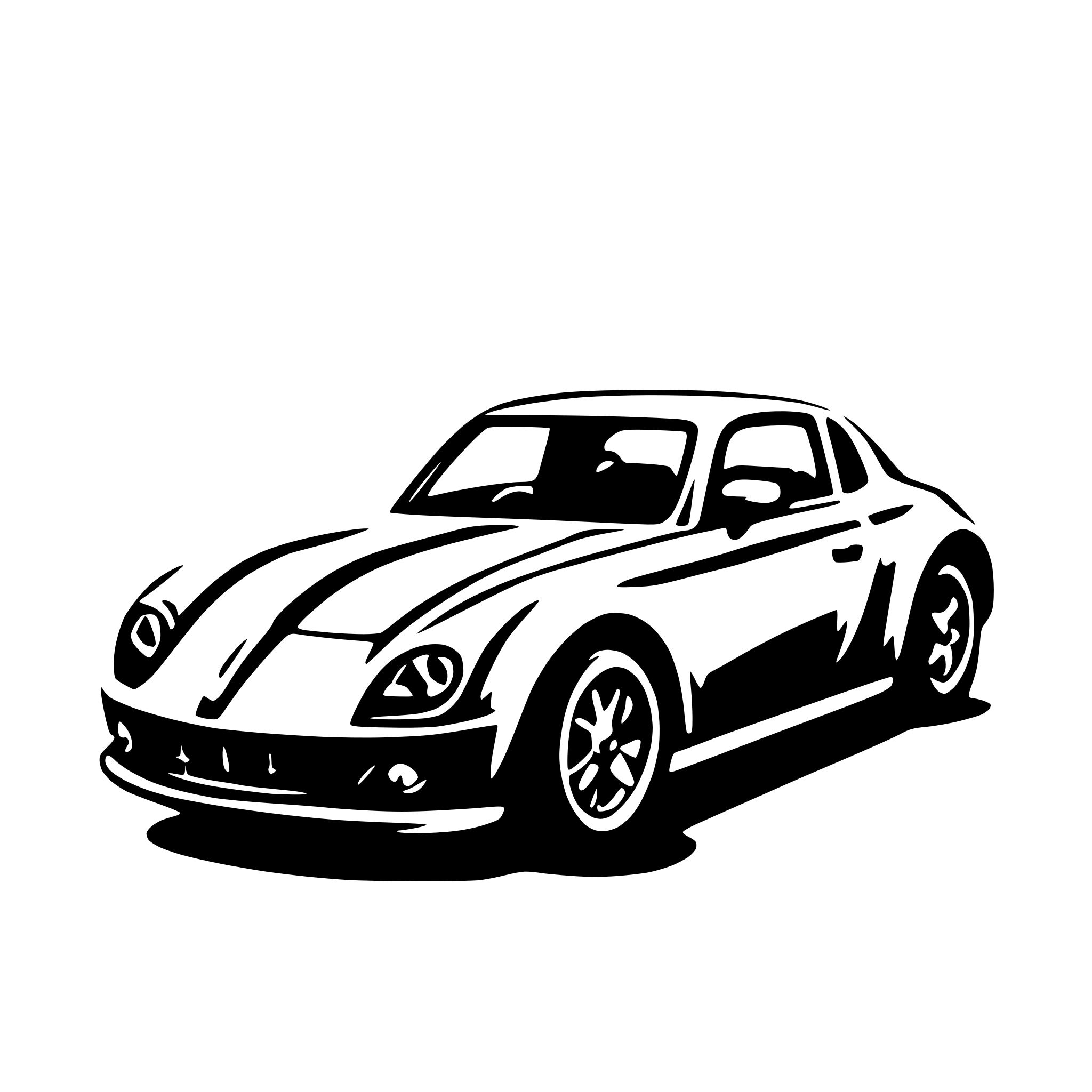 AI-generated SVG of 'fast car simple'