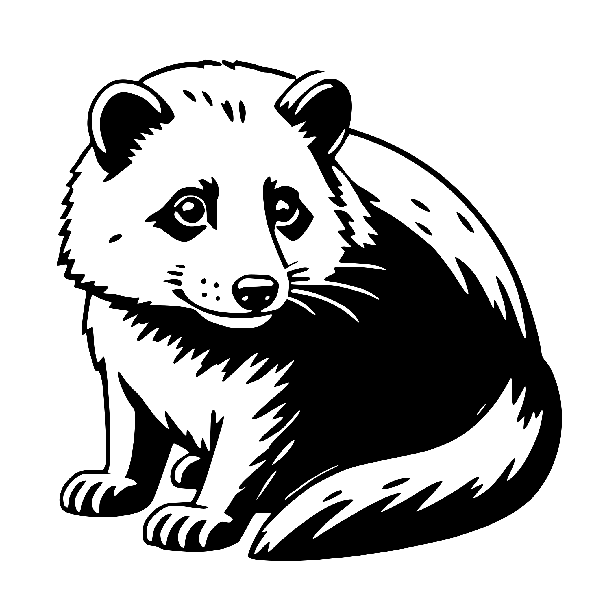 AI-generated SVG of 'binturong'