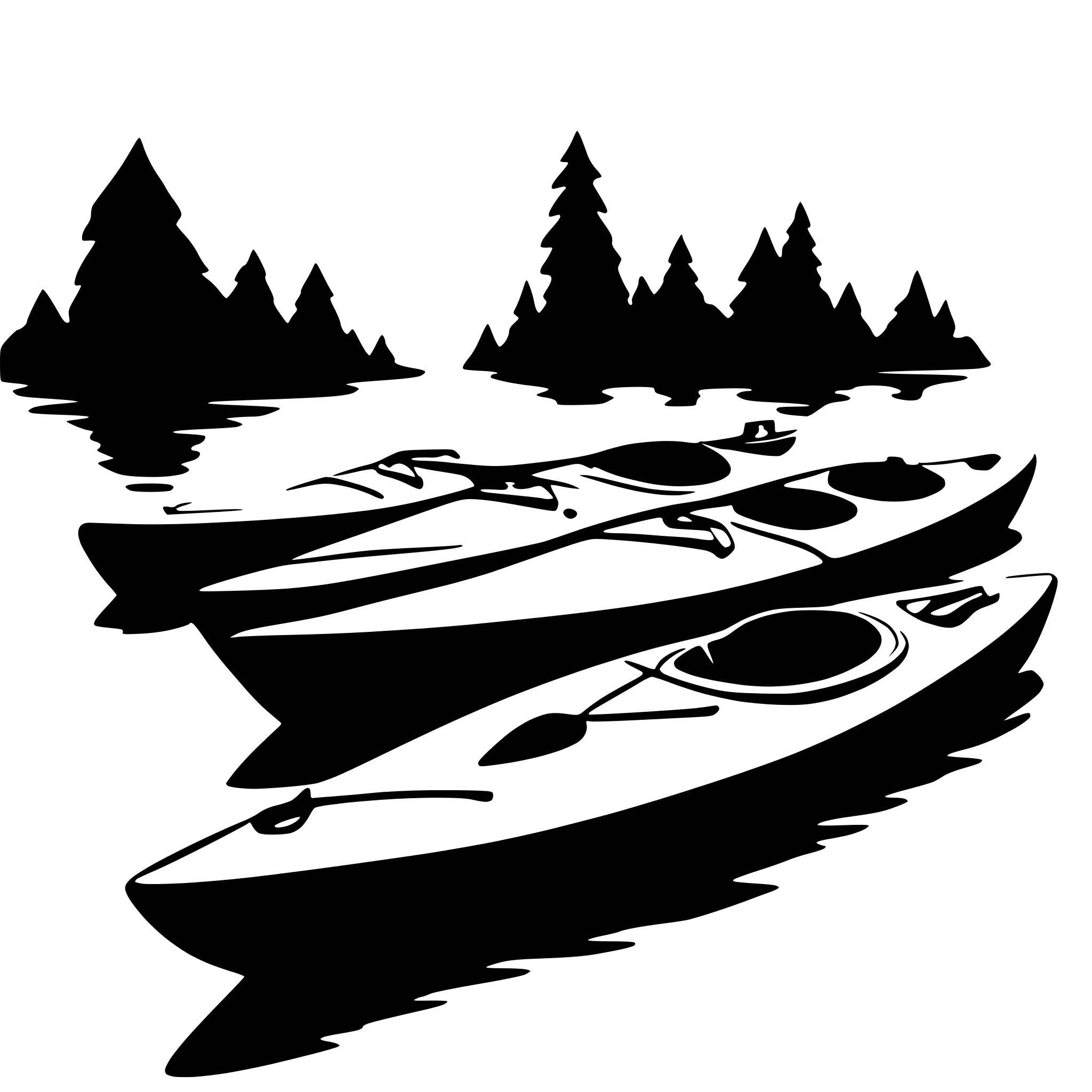AI-generated SVG of 'Kayaks'