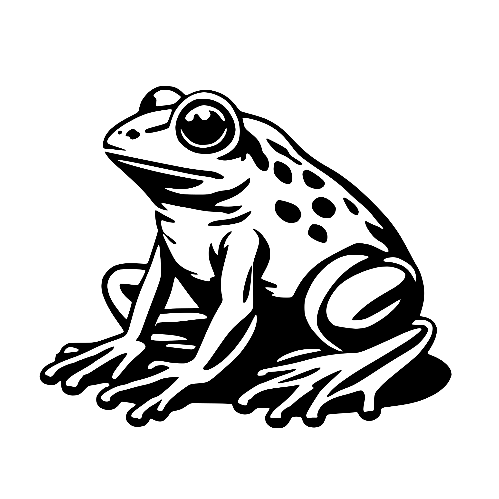 AI-generated SVG of a frog