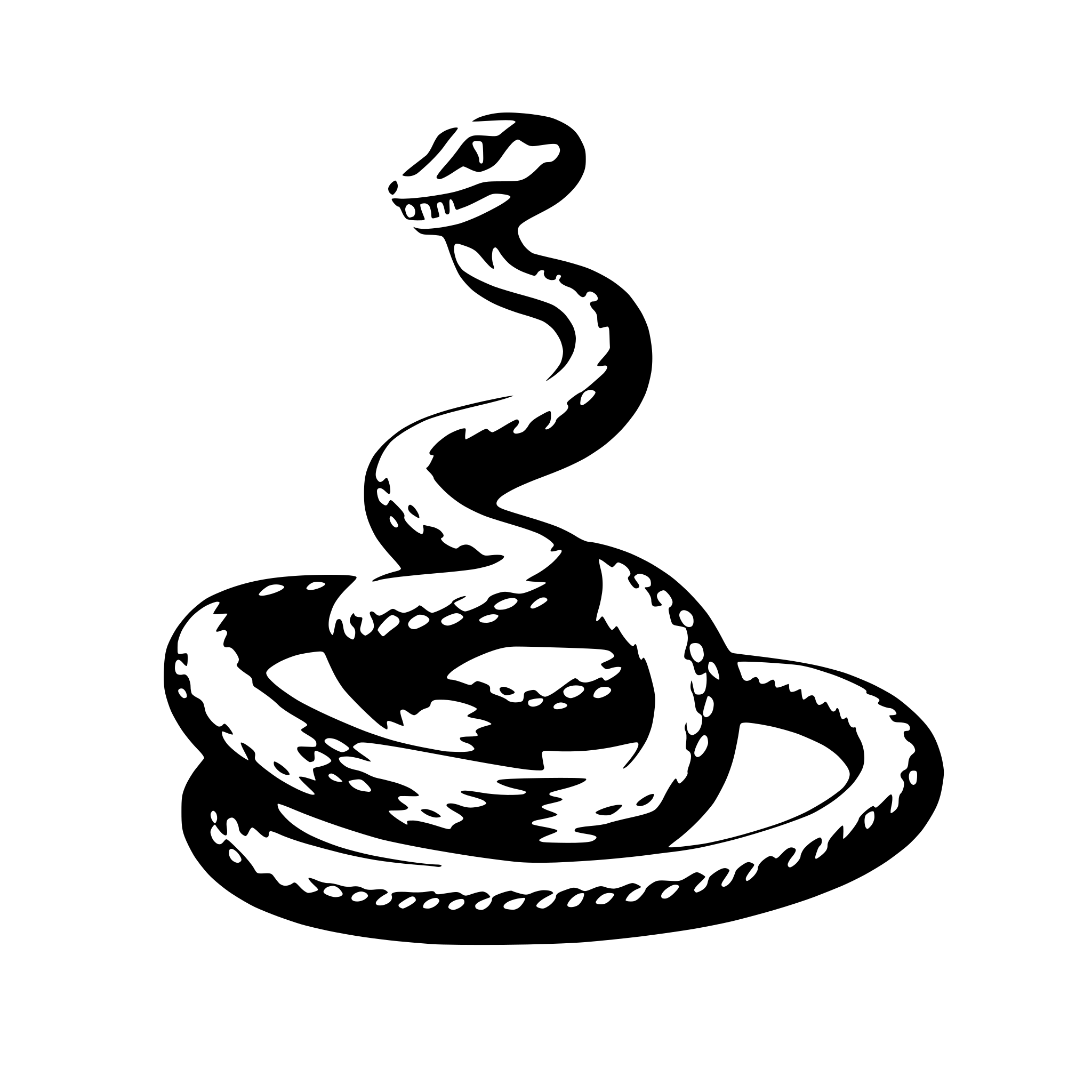 AI-generated SVG of 'snake with a cleaning solution'