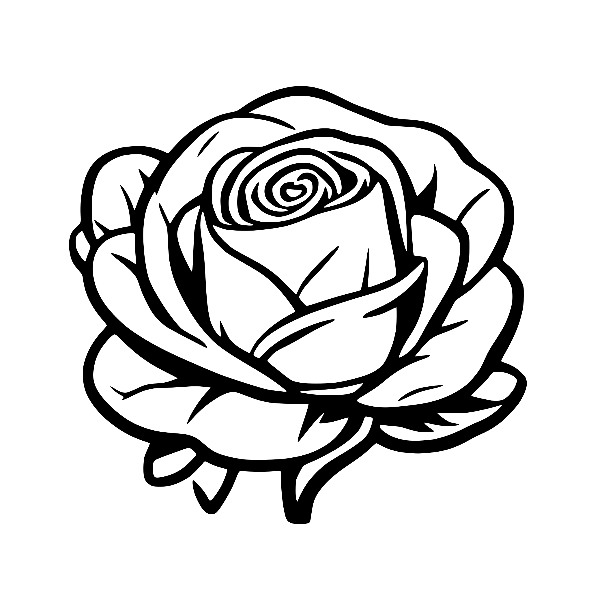 AI-generated SVG of a rose