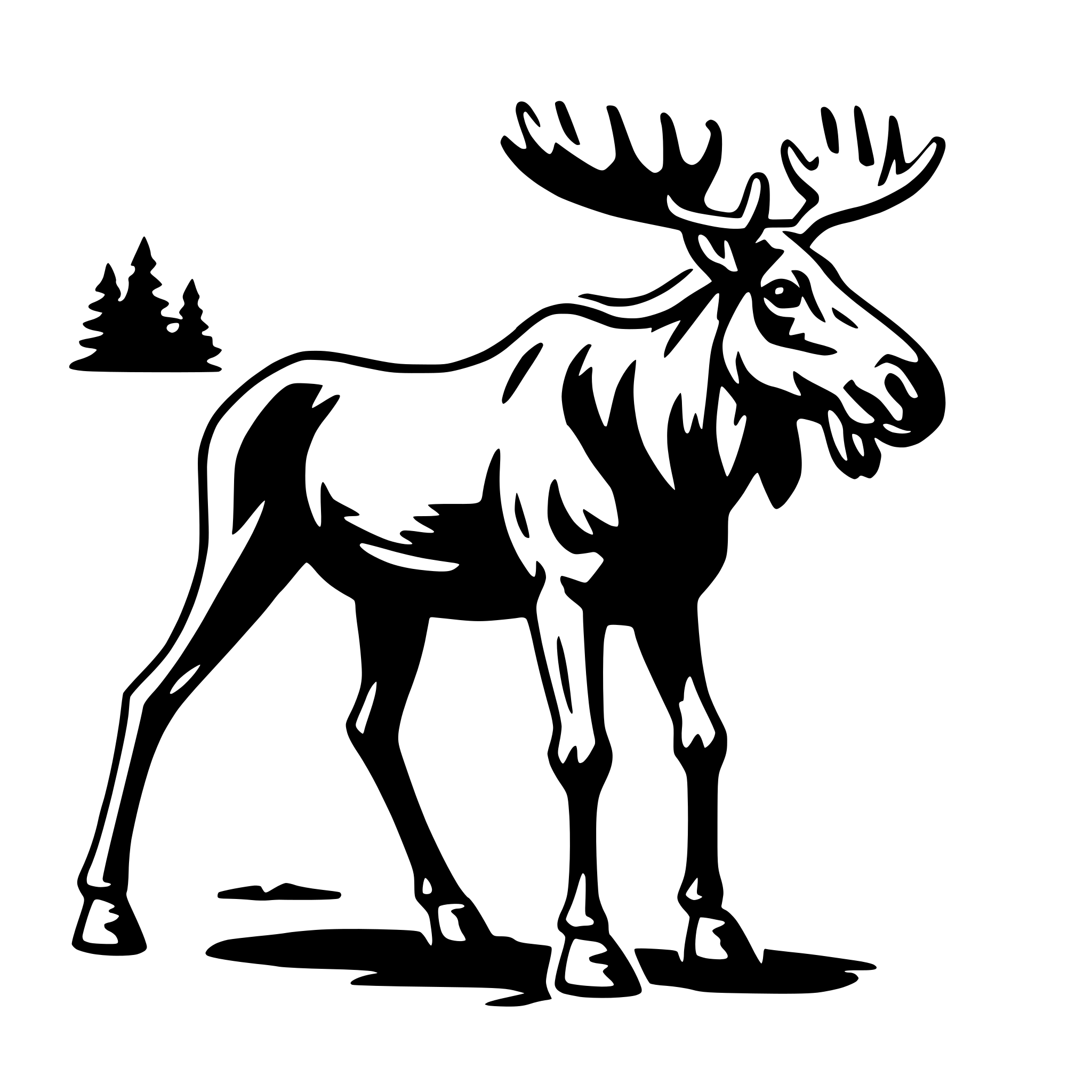AI-generated SVG of a moose
