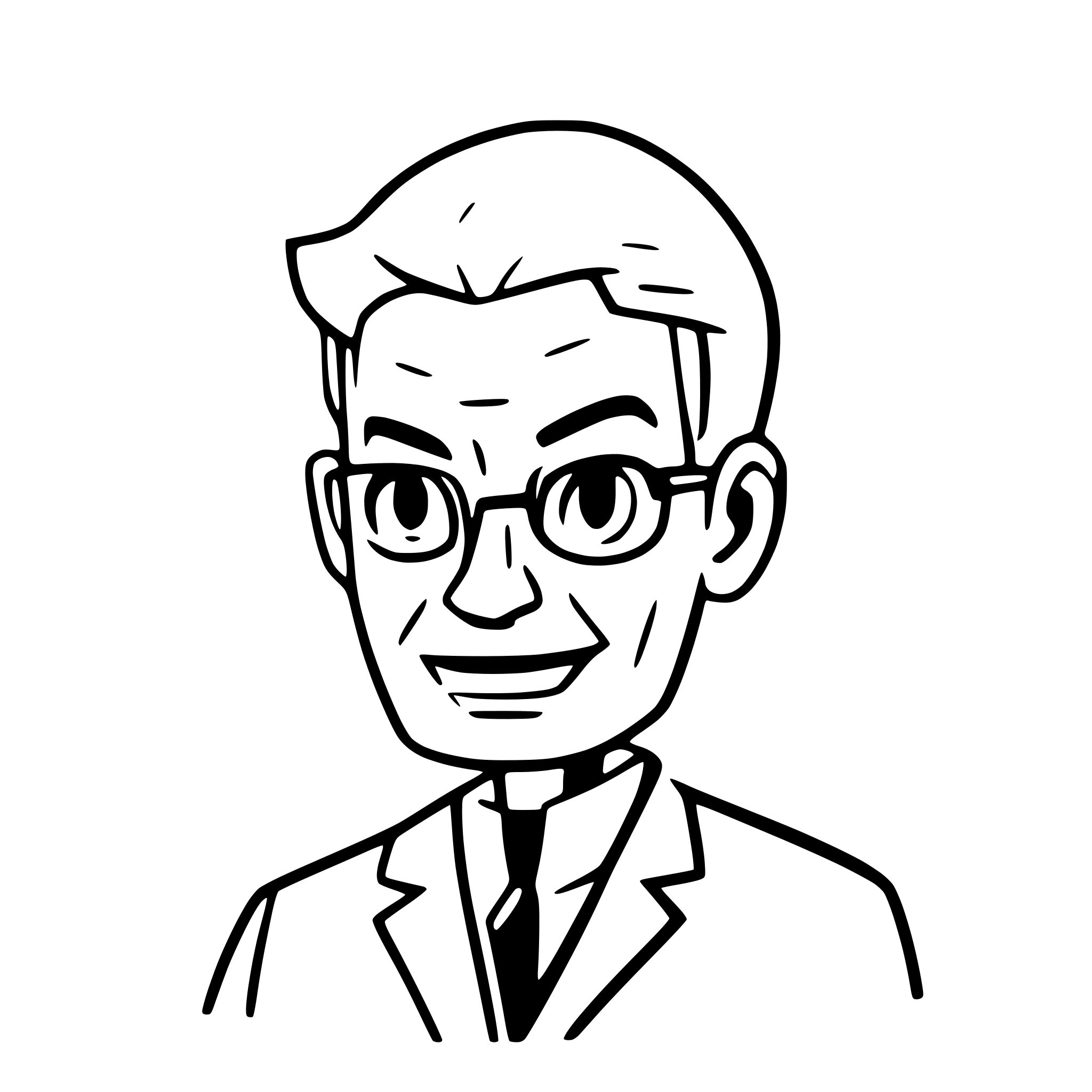 AI-generated SVG of a doodle outlined illustration of an old doctor face AI-generated SVG of a doodle outlined illustration of an old doctor face