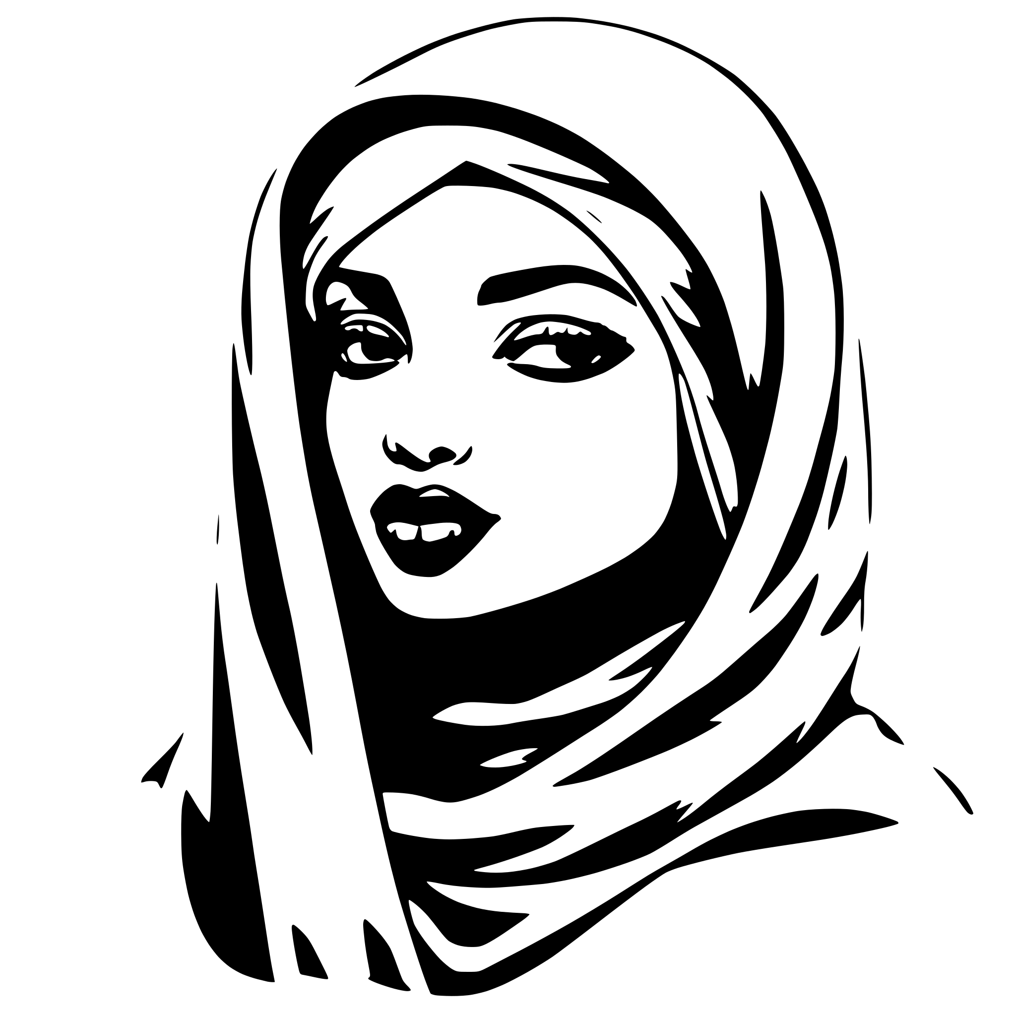 AI-generated SVG of 'beautiful african woman in hijab'