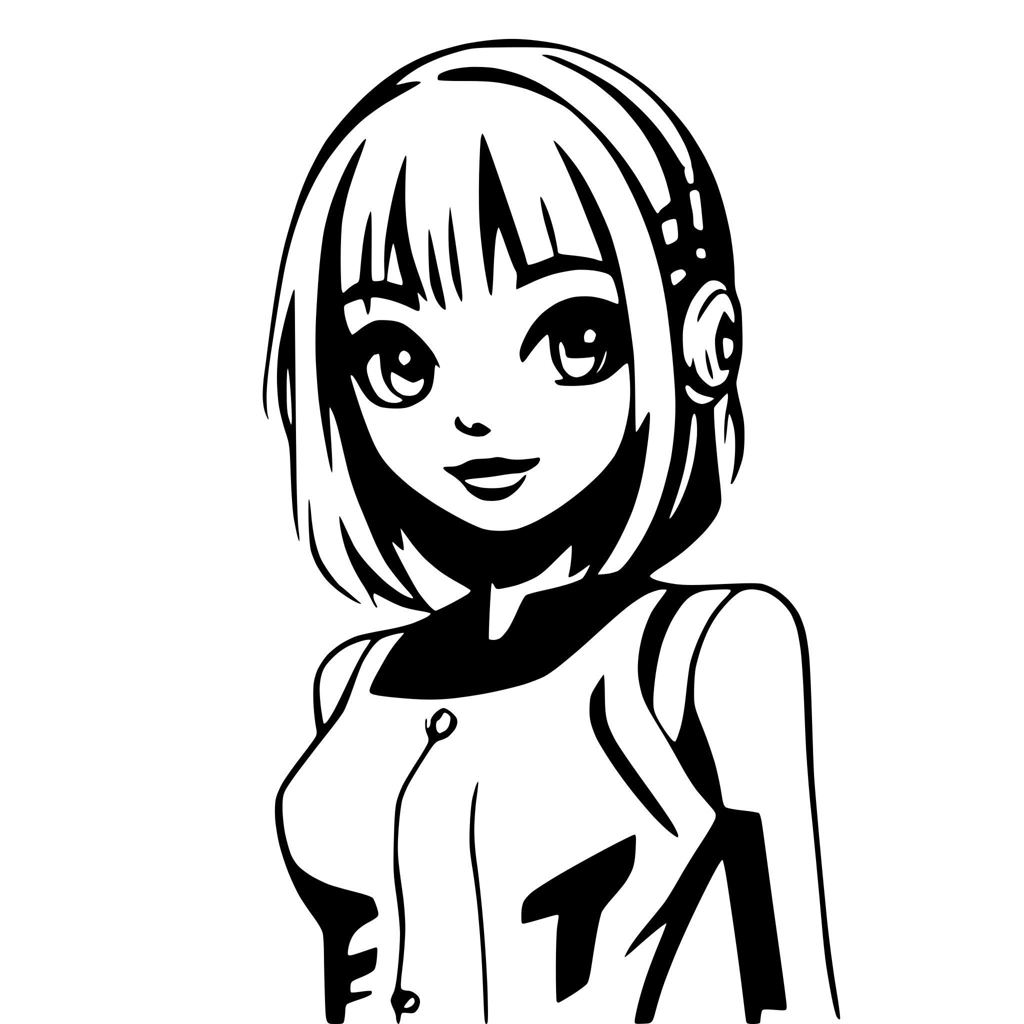 AI-generated SVG of a AI Robot Girl
