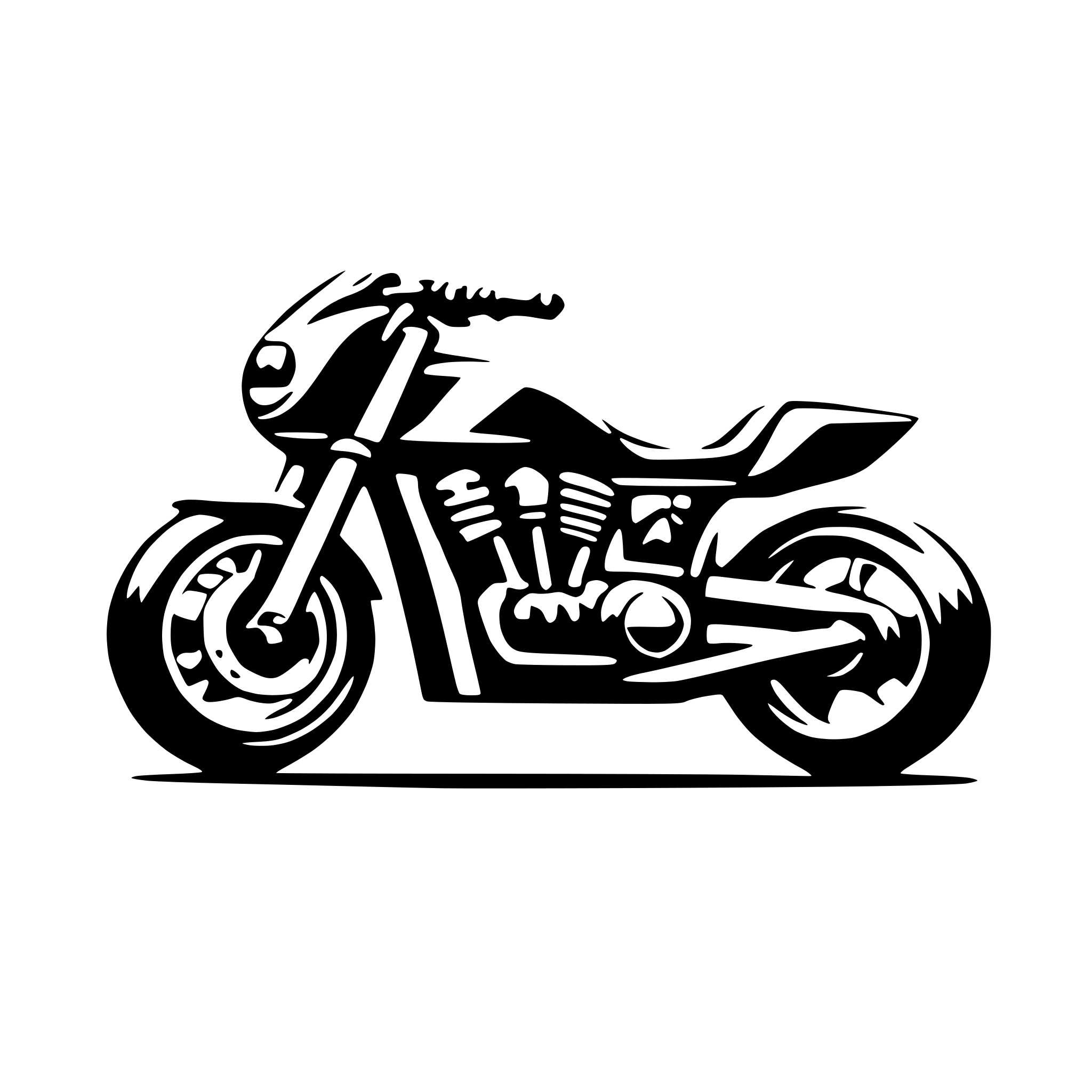 AI-generated SVG of 'A motobike, side view'