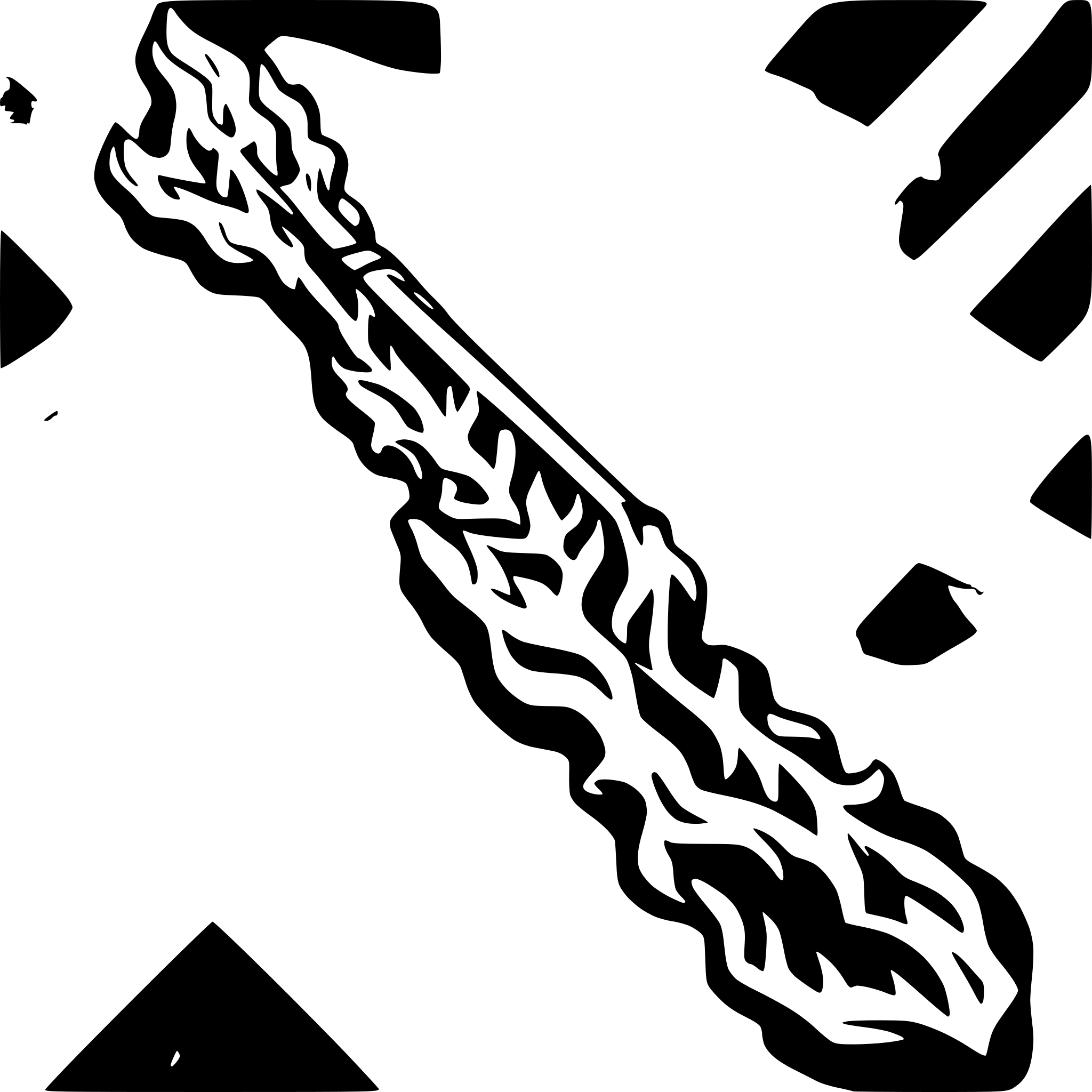 AI-generated SVG of a fire sword