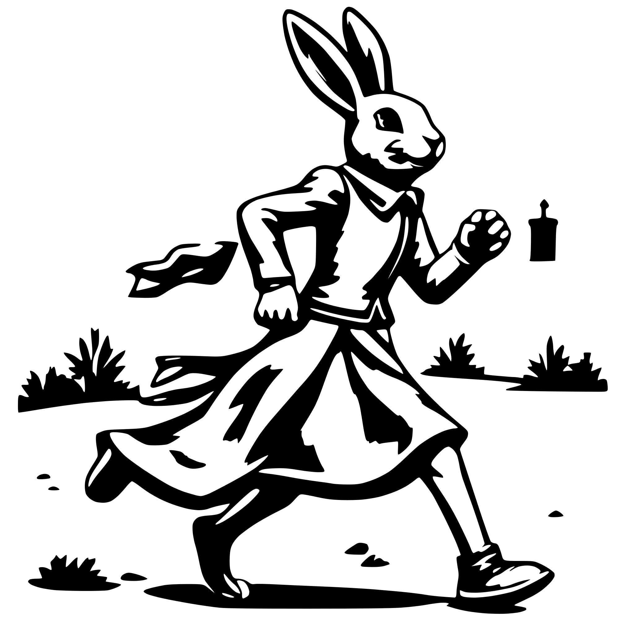 AI-generated SVG of 'roger rabit runing jesscia'