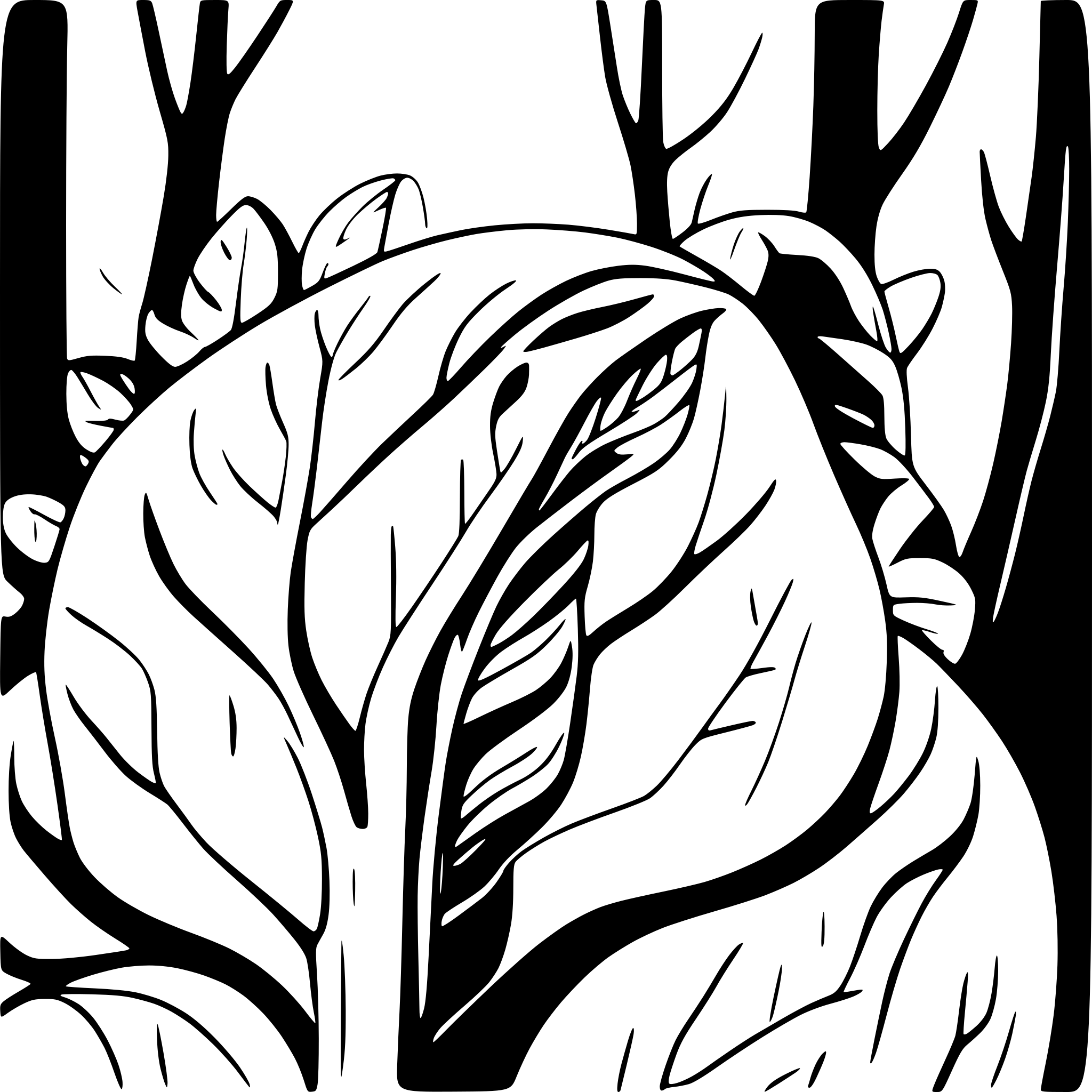 AI-generated SVG of 'forest'