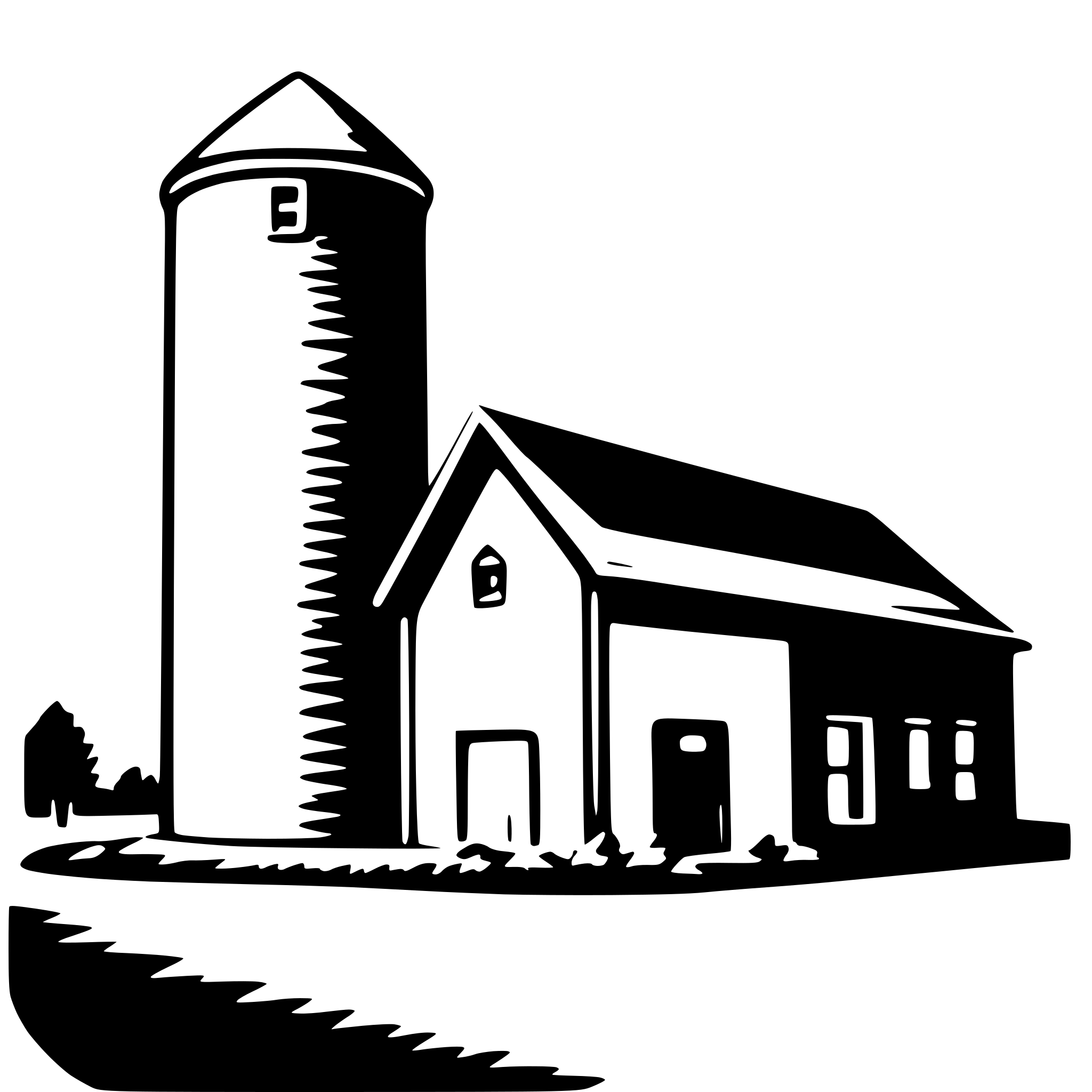 AI-generated SVG of a barn and silo