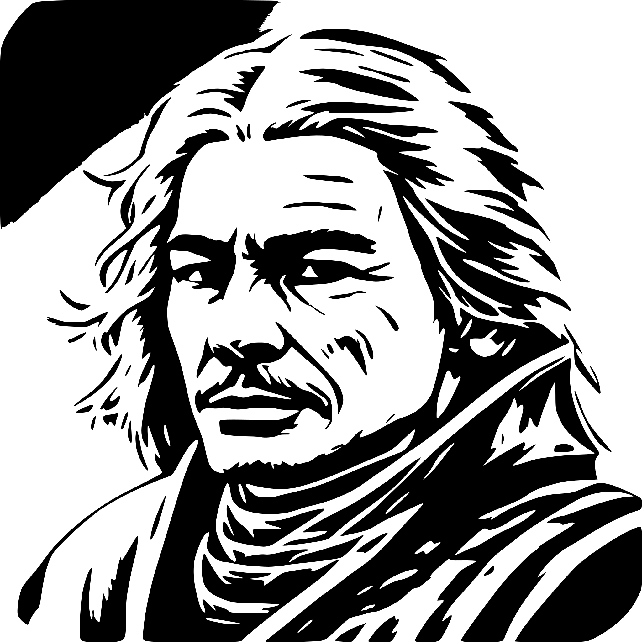 AI-generated SVG of a old samurai