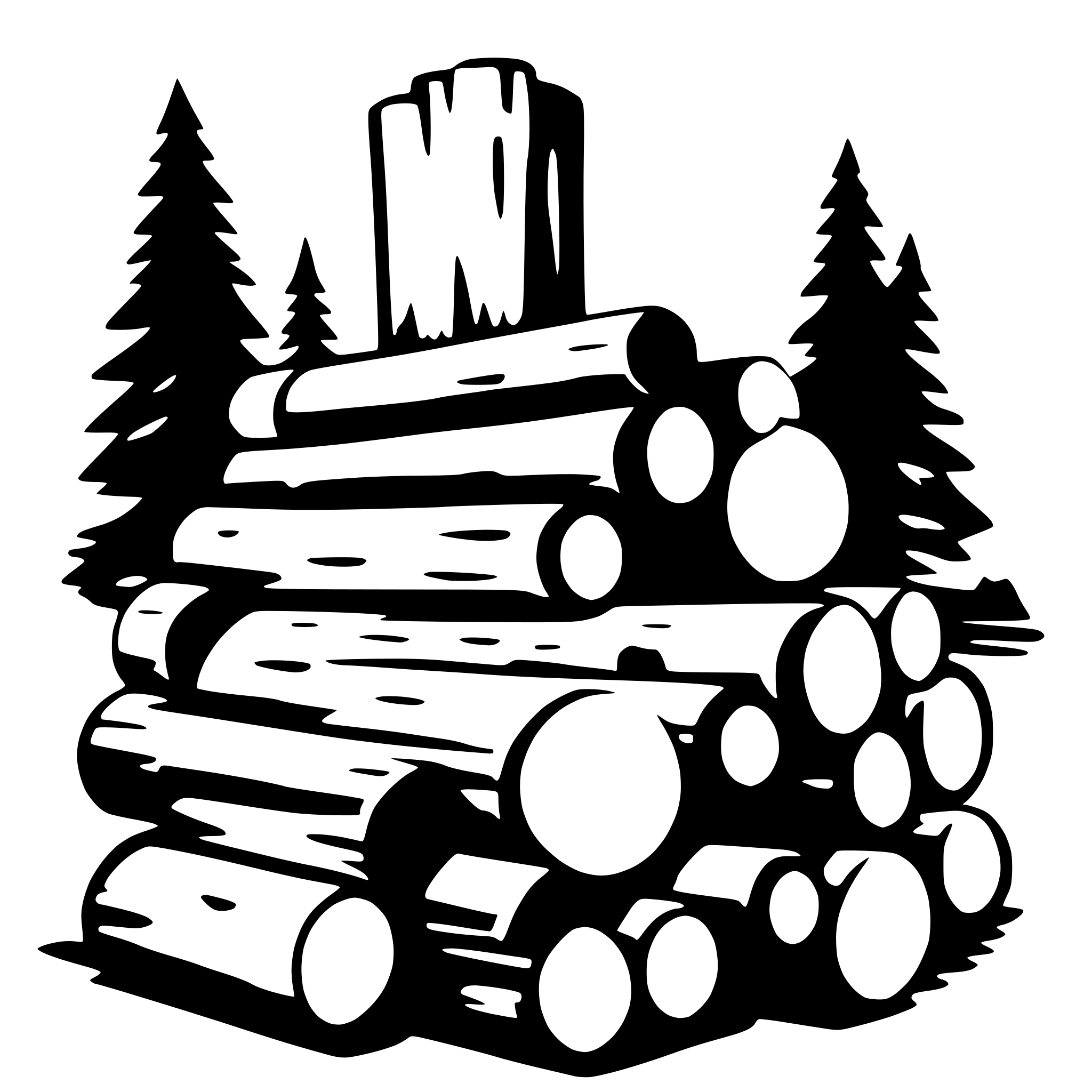 AI-generated SVG of 'log stack'