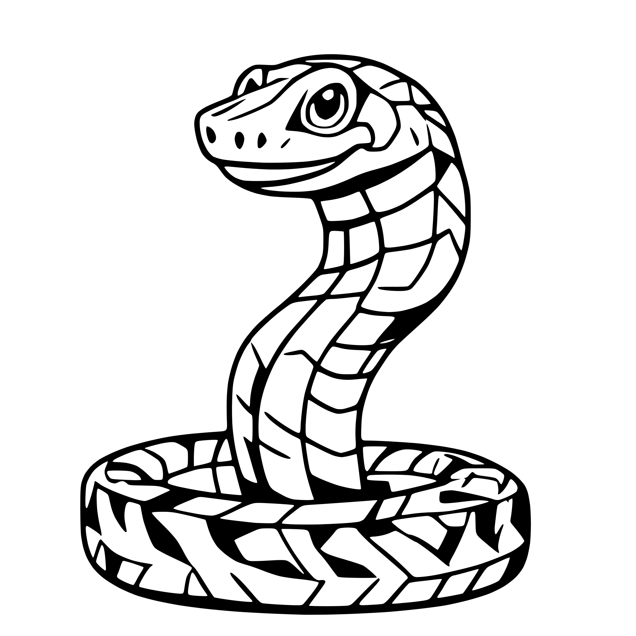 AI-generated SVG of a rattle snake