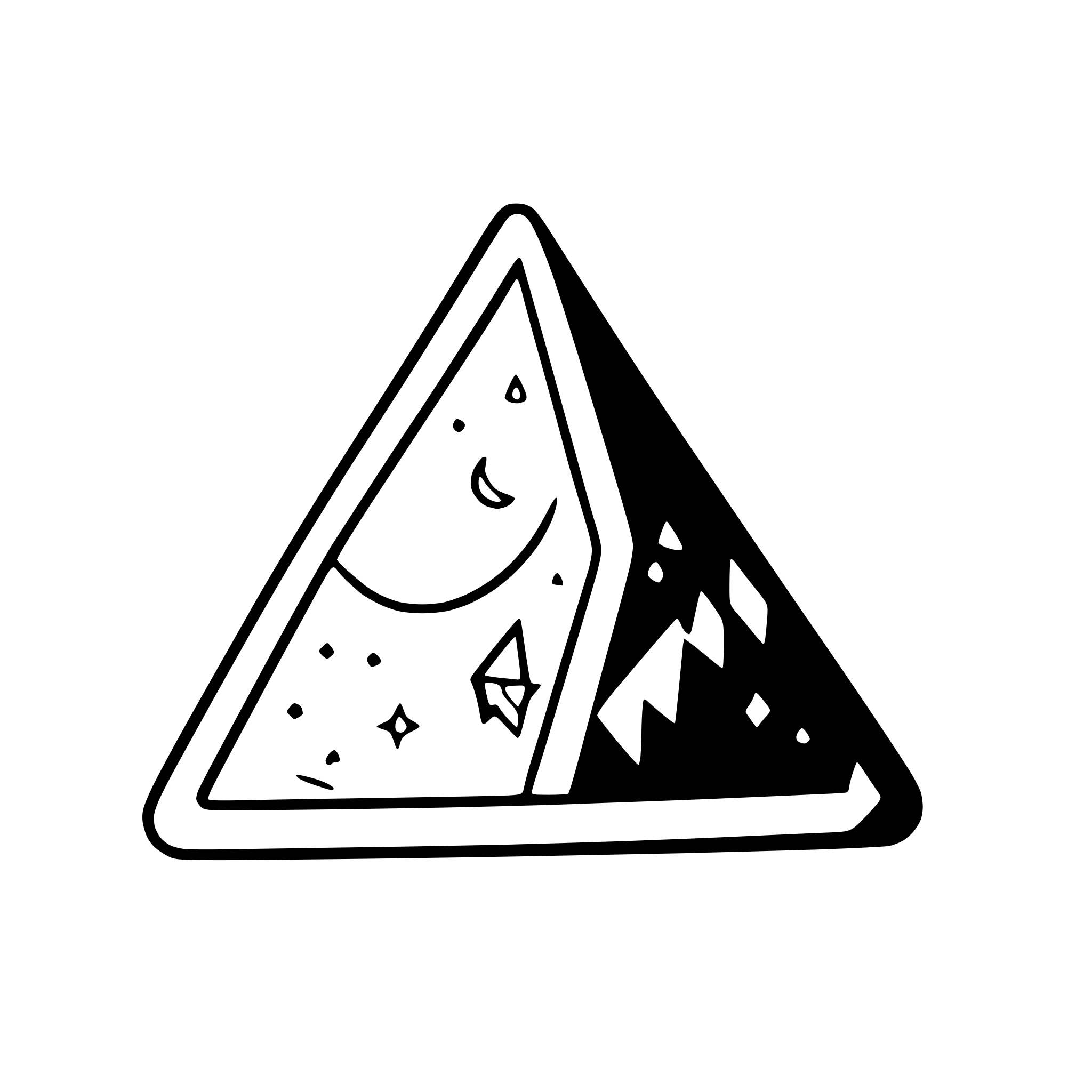 AI-generated SVG of 'galaxy inside a triangle'