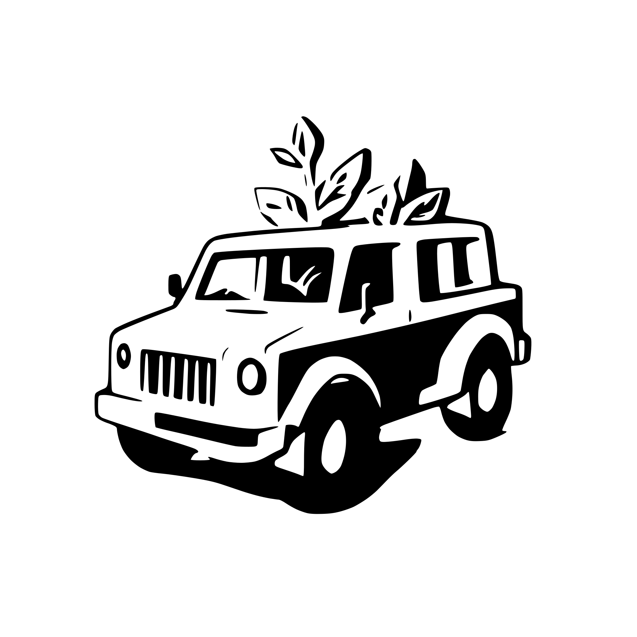 AI-generated SVG of a minimal material-like vehicle