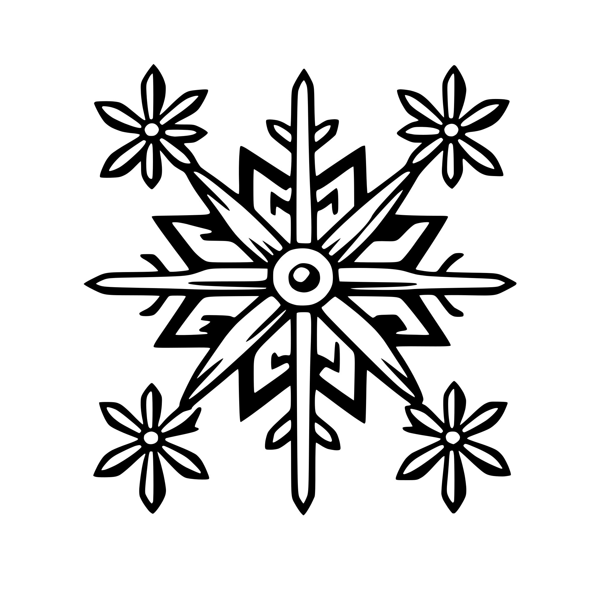 AI-generated SVG of 'snowflakes'