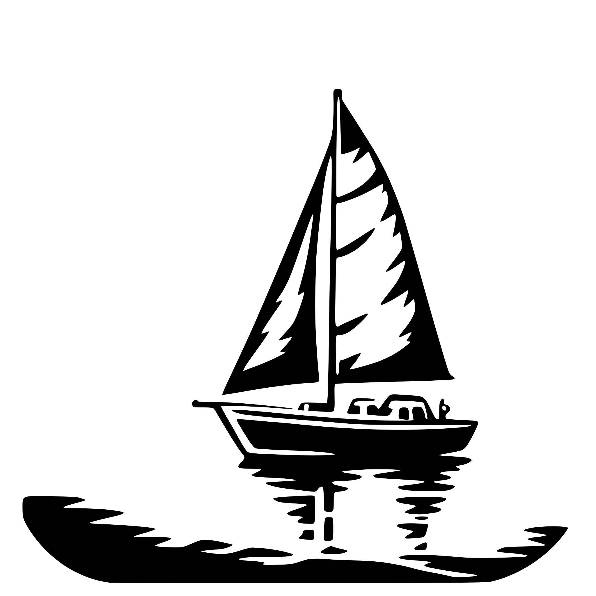AI-generated SVG of a sailboat on horizon