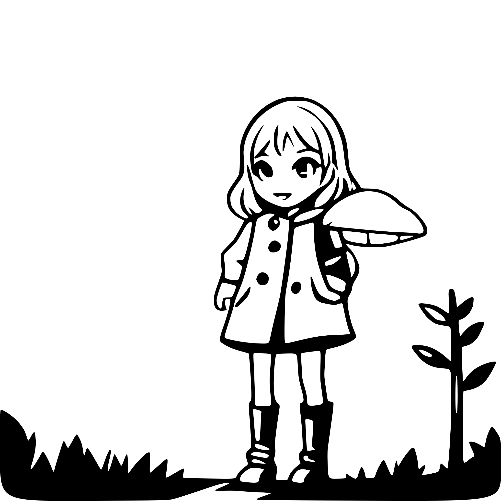 AI-generated SVG of 'Partly cloudy, light rain'