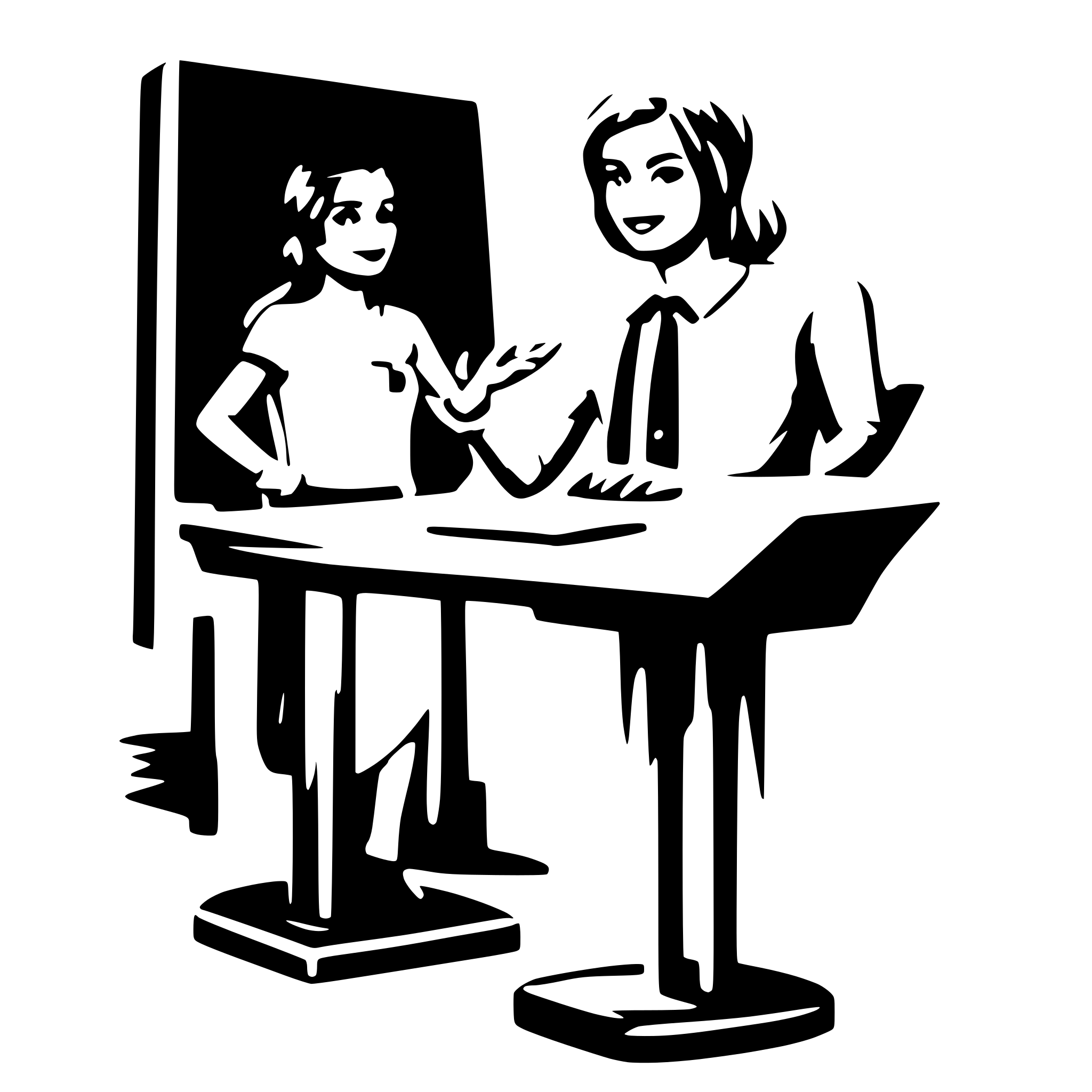 AI-generated SVG of 'A presentation support'