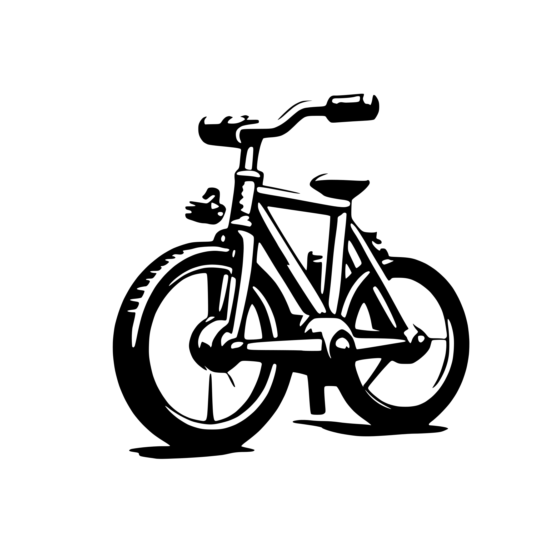 AI-generated SVG of 'broken bicycle'