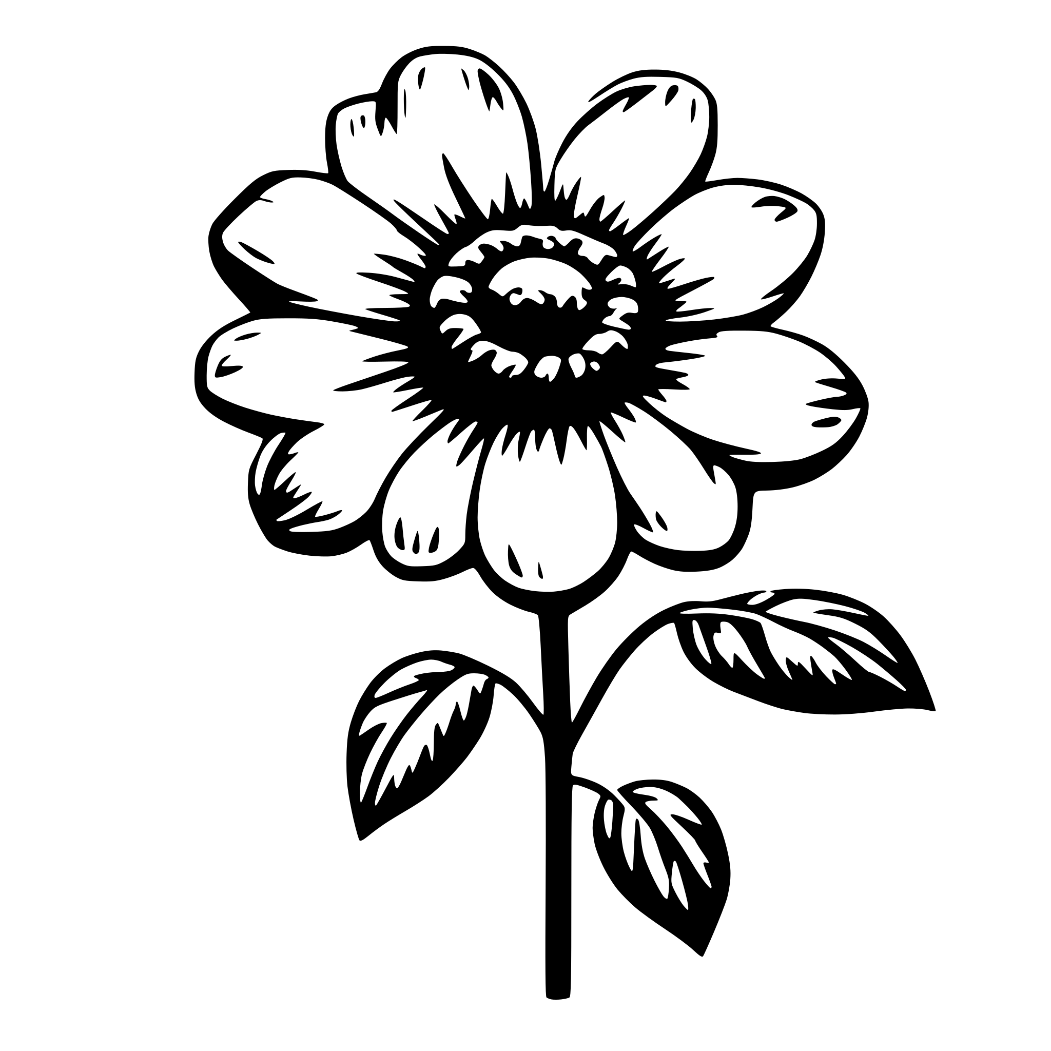 AI-generated SVG of a red floer