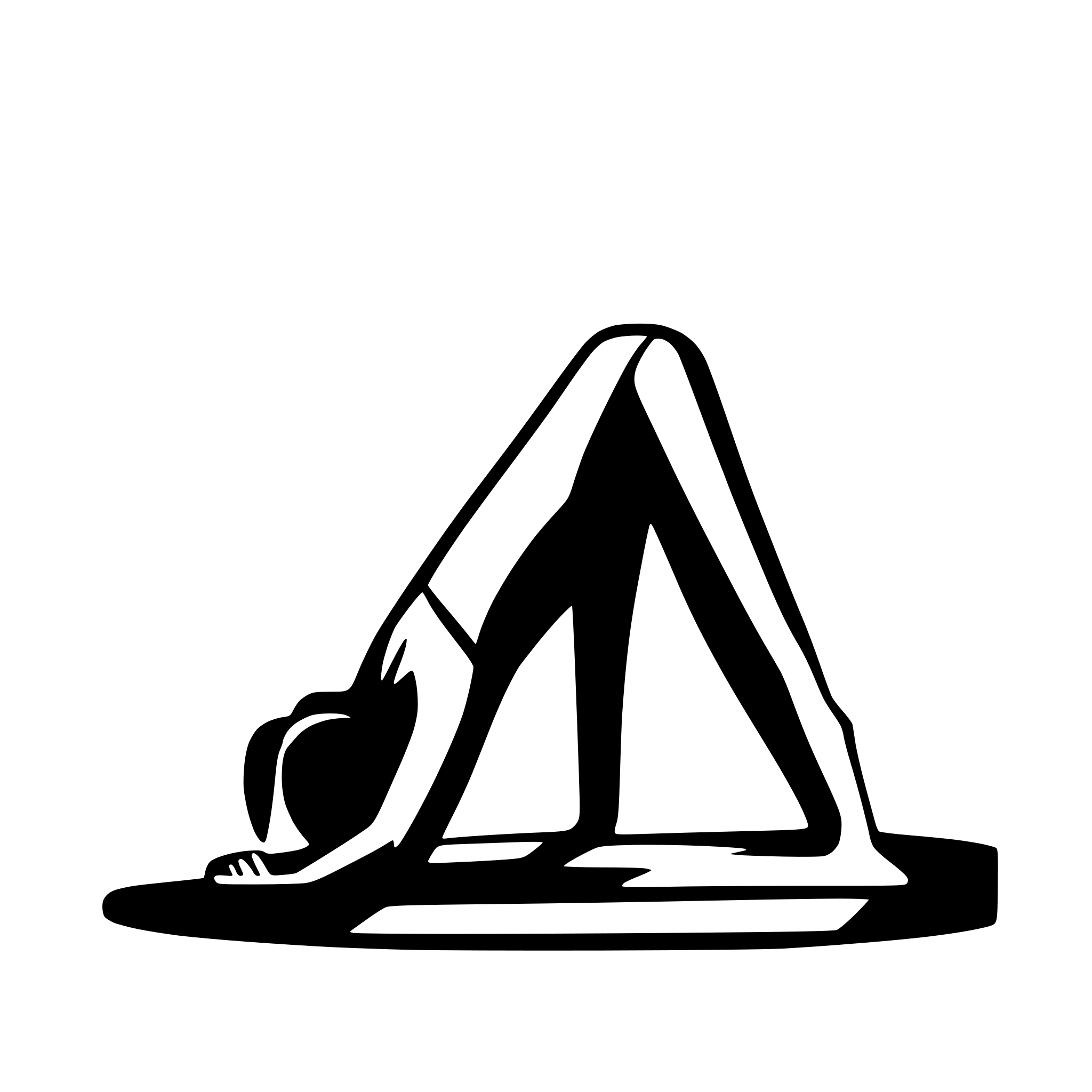 AI-generated SVG of a downward dog yoga pose for app