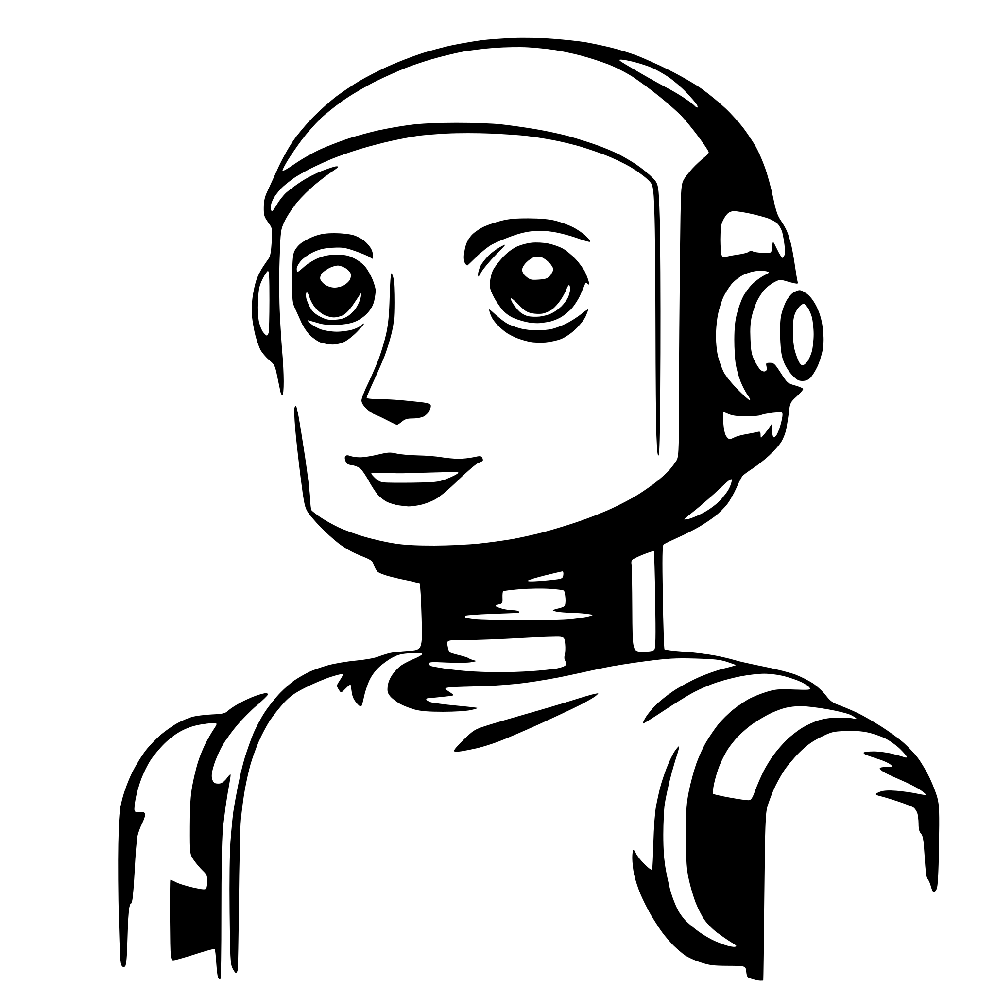 AI-generated SVG of 'Human Like Robot'