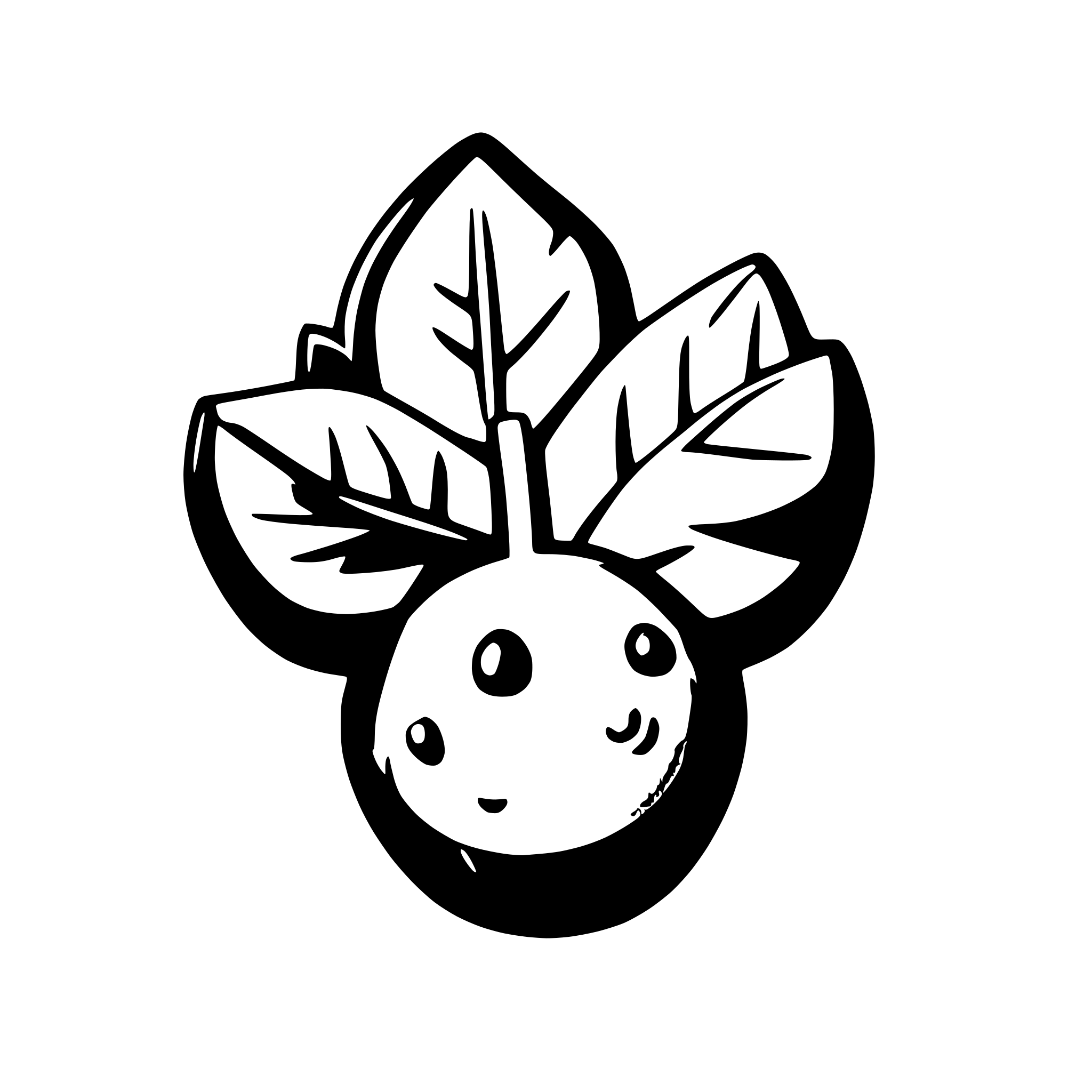 AI-generated SVG of a chestnut with leave