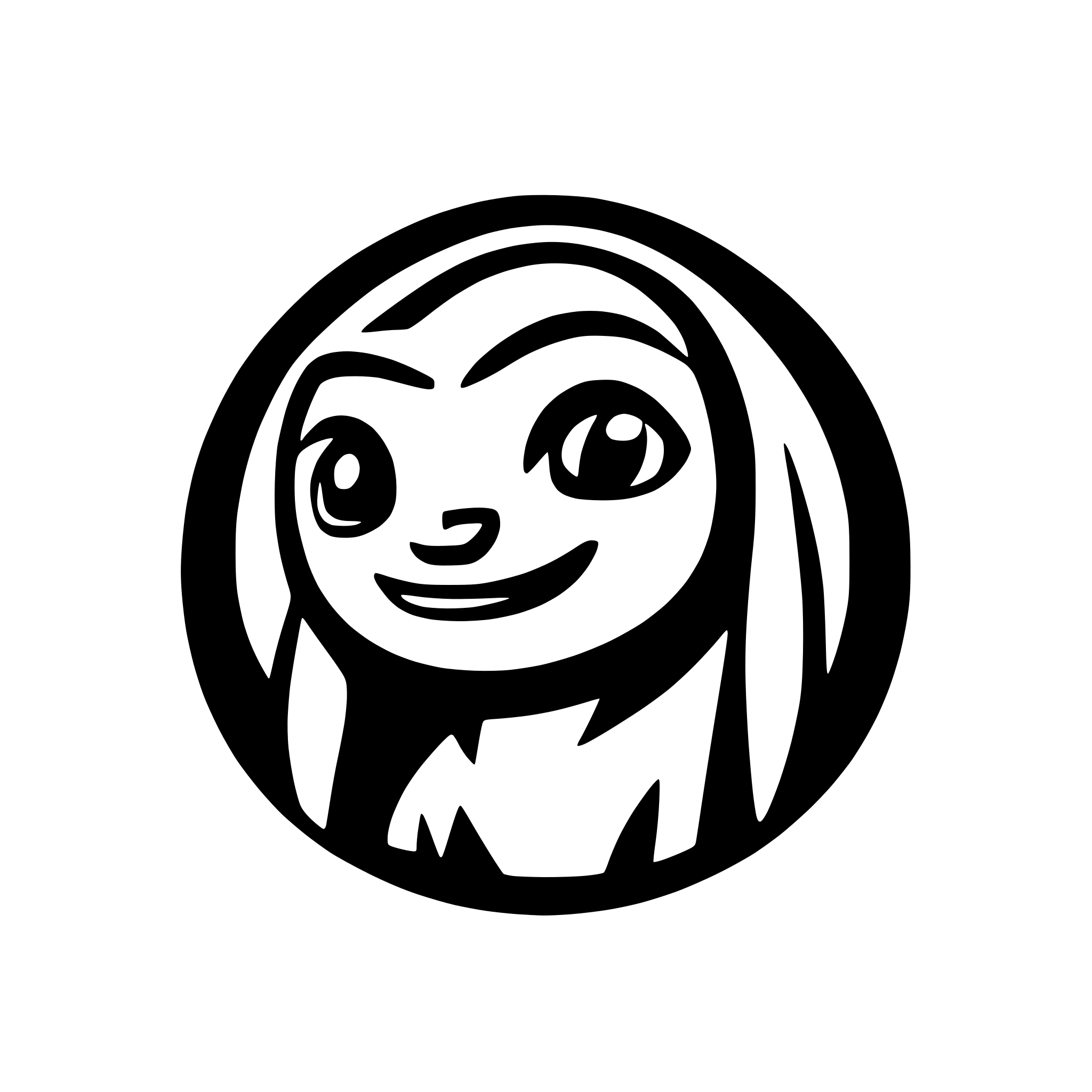 AI-generated SVG of a sloth face logo