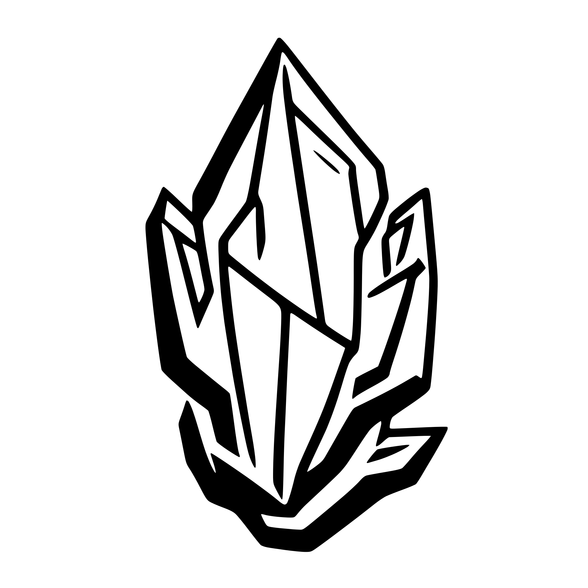 AI-generated SVG of a legendary shard inspired by a dragon shape
