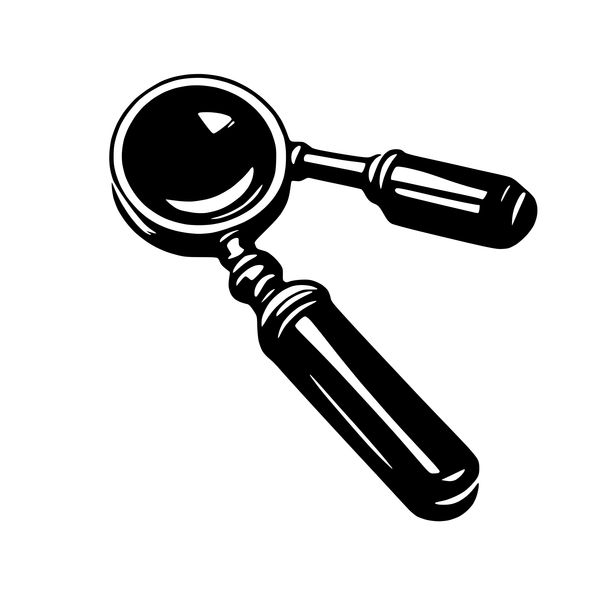 AI-generated SVG of 'law magnifier'