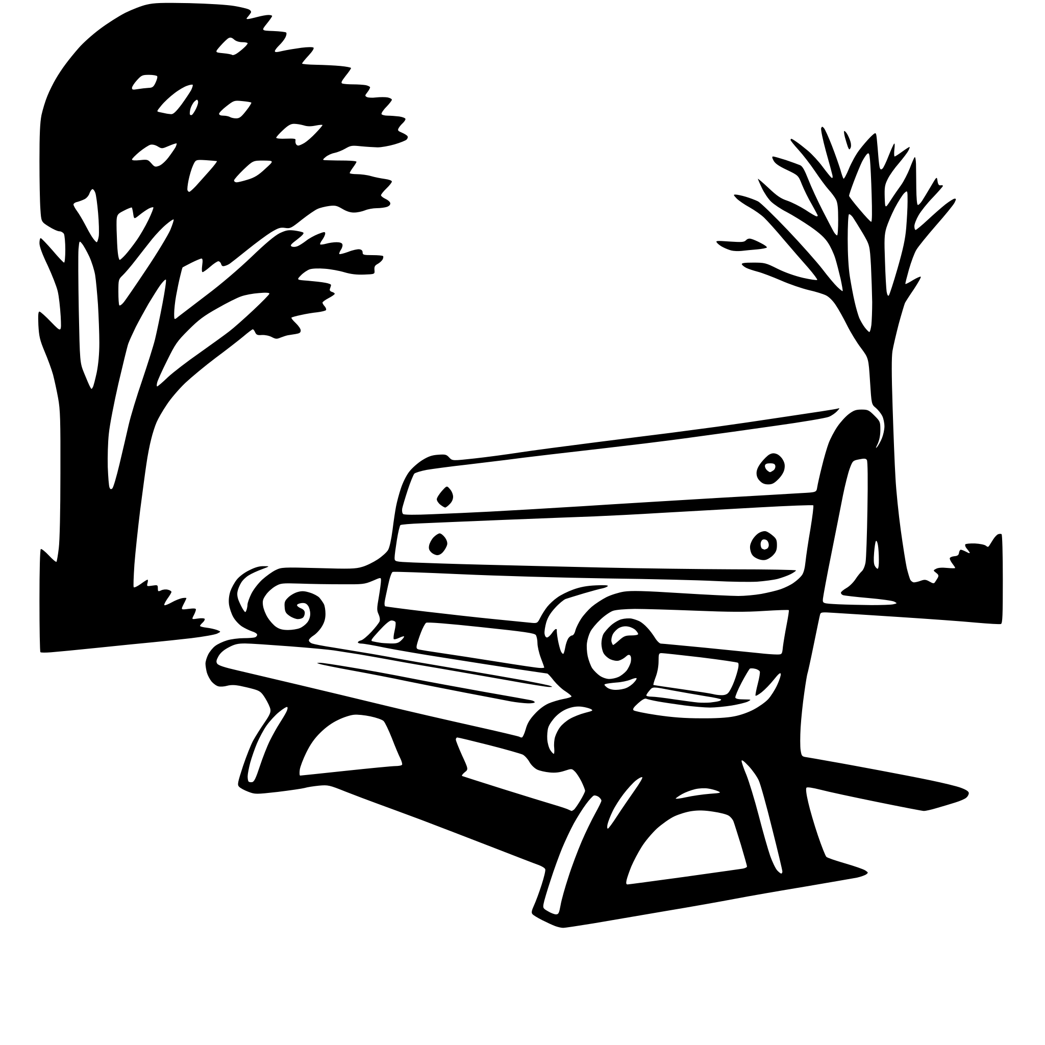 AI-generated SVG of 'park bench'