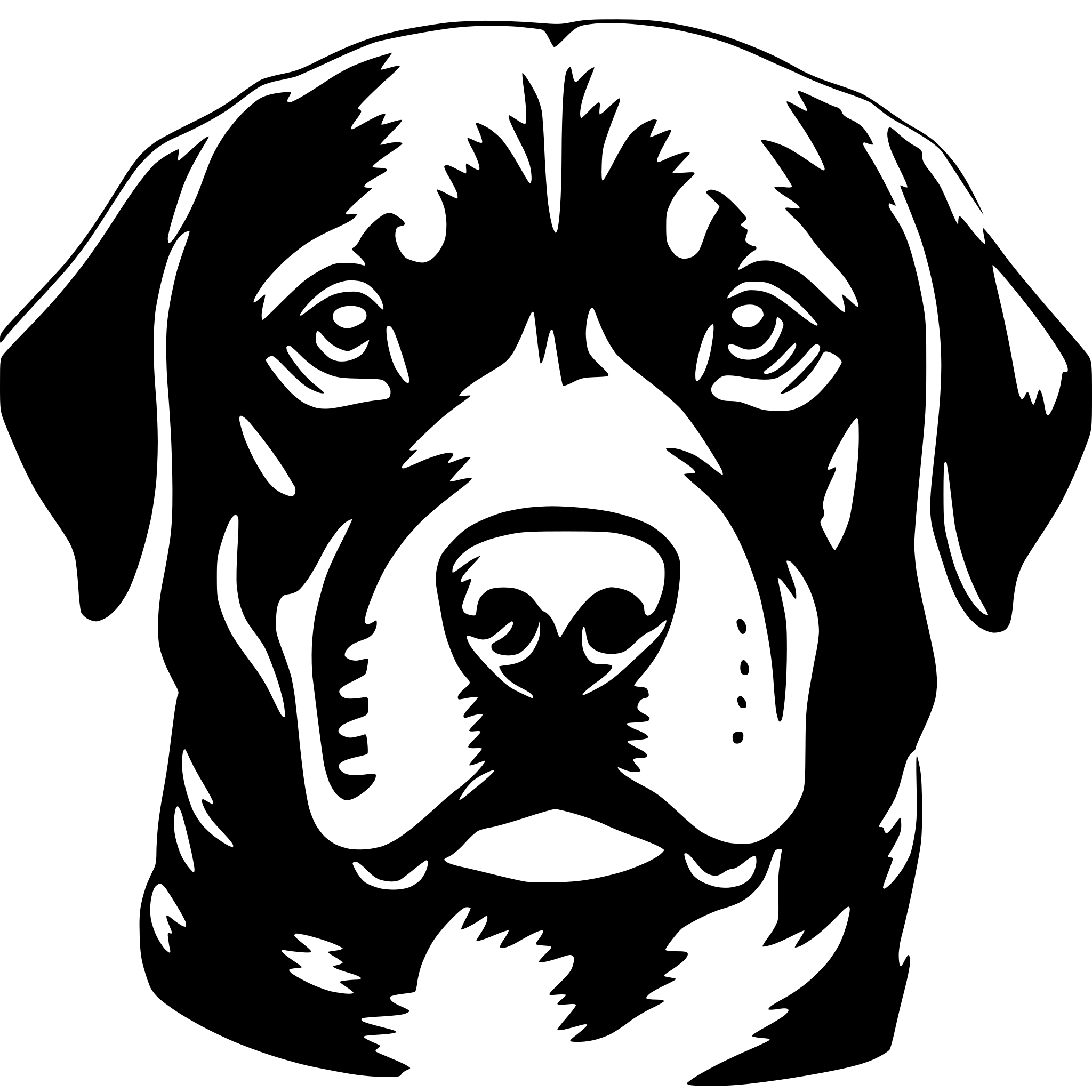 AI-generated SVG of a rottweiler