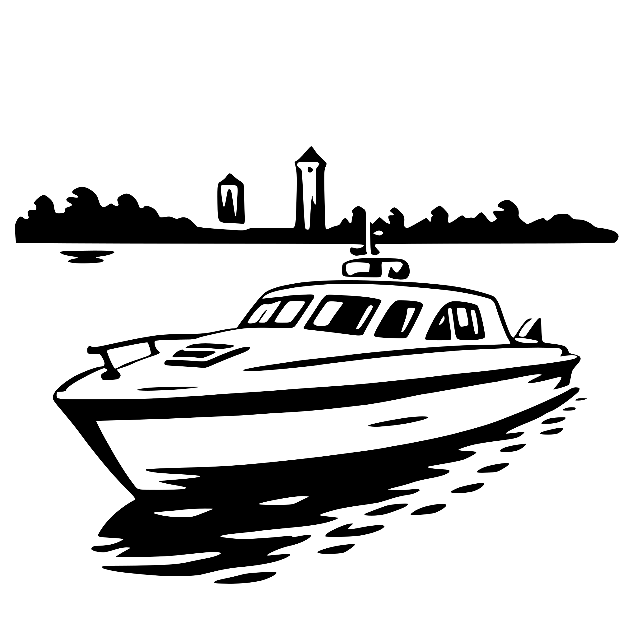 AI-generated SVG of a speedboat