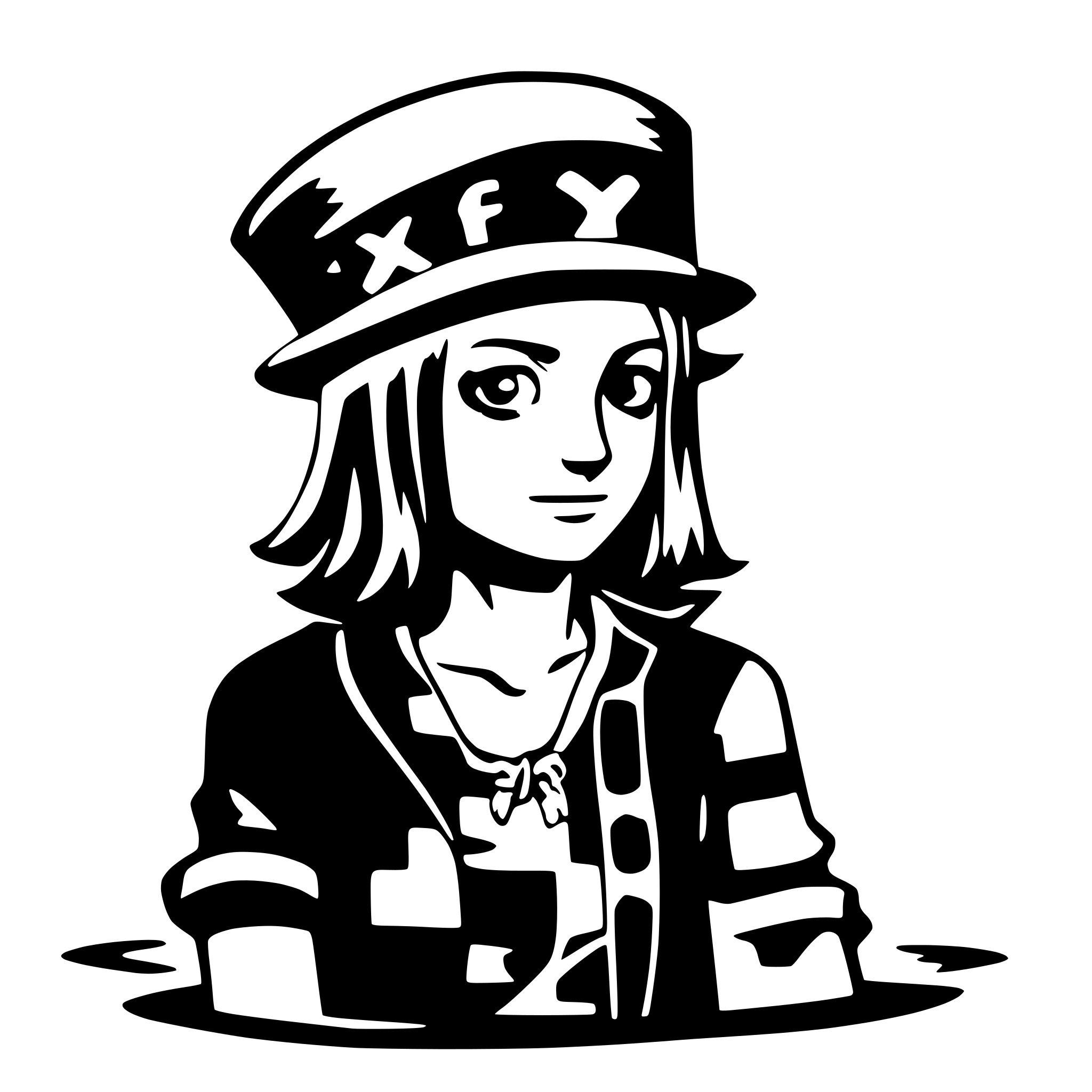 AI-generated SVG of a one piece, uffy