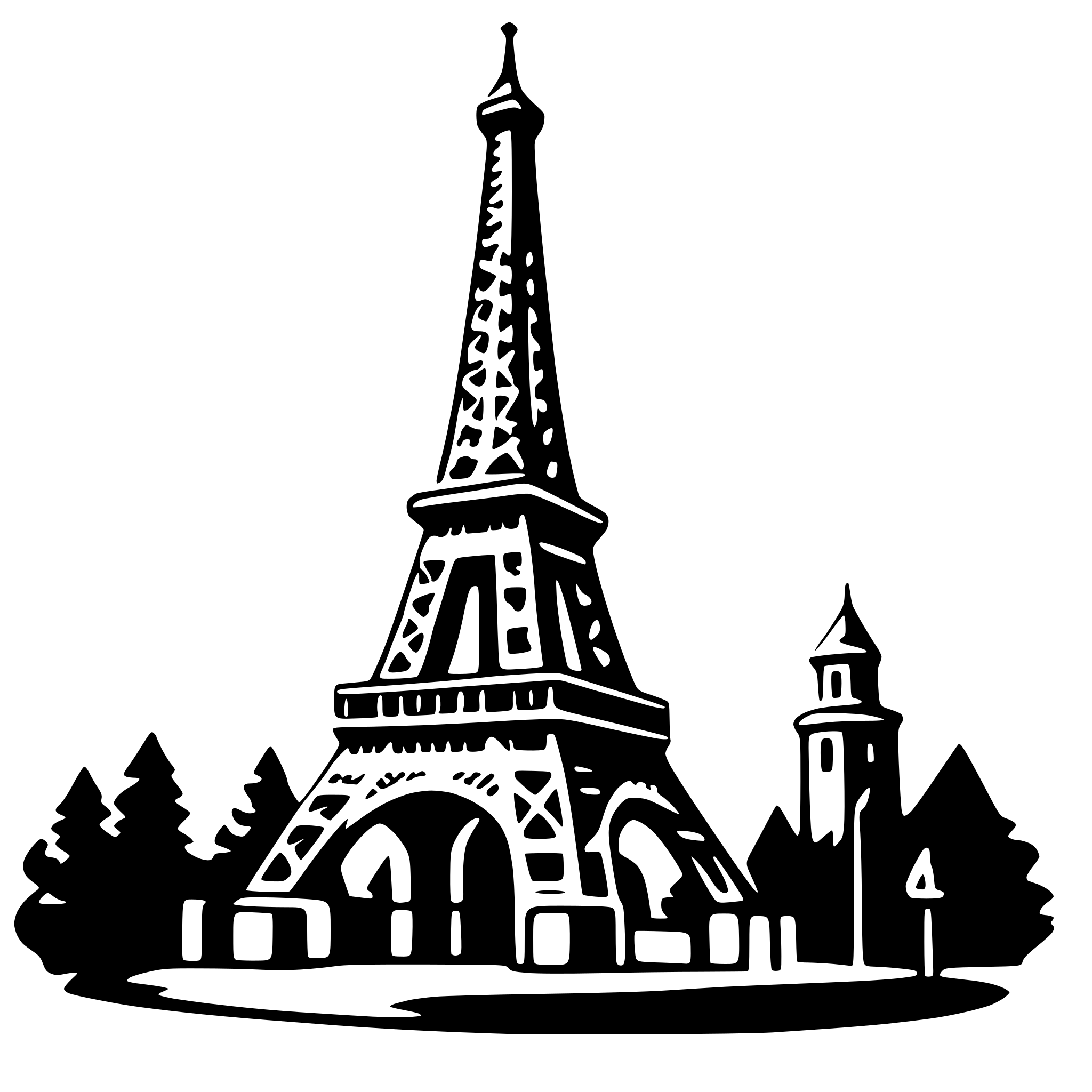 AI-generated SVG of 'eiffel tower'