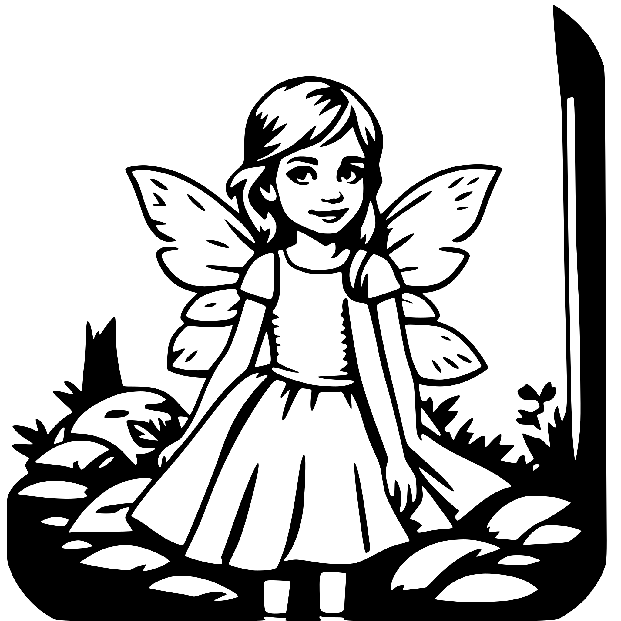 AI-generated SVG of 'woodland fairy'