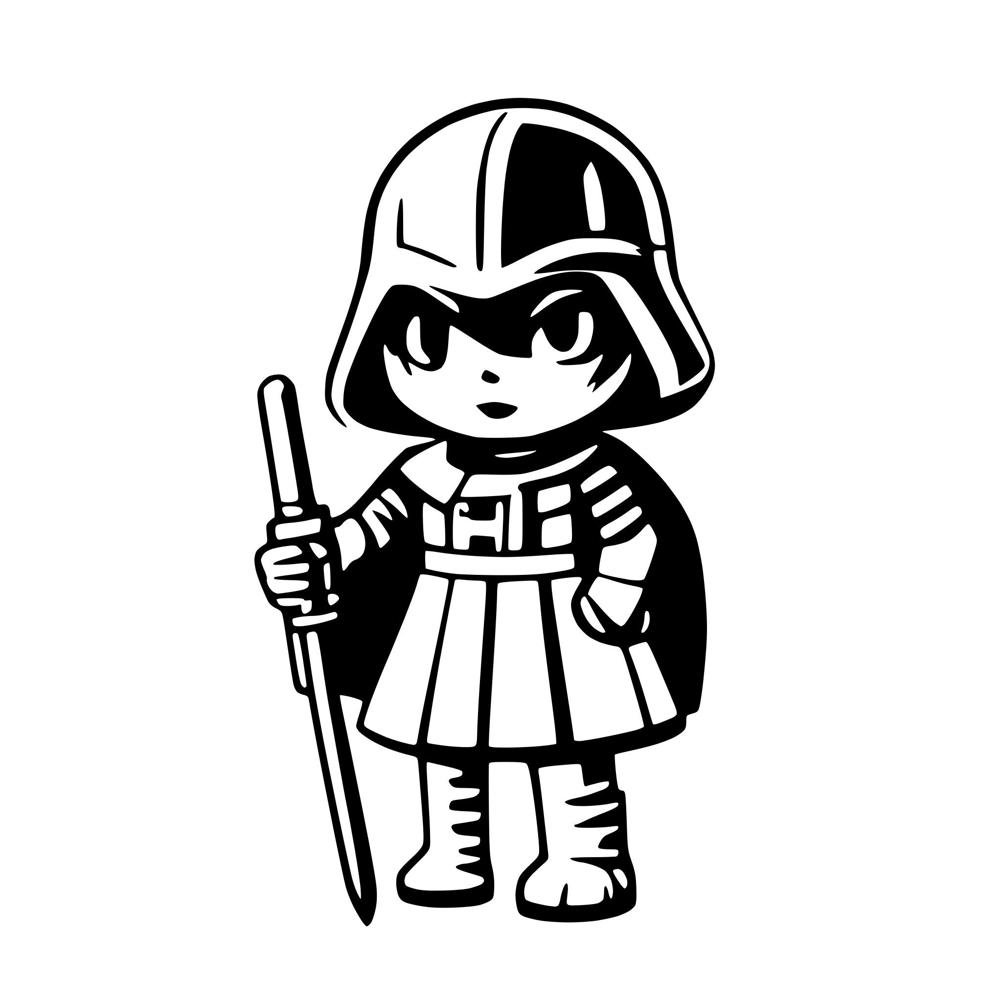 AI-generated SVG of a hello Kitty is darth vader