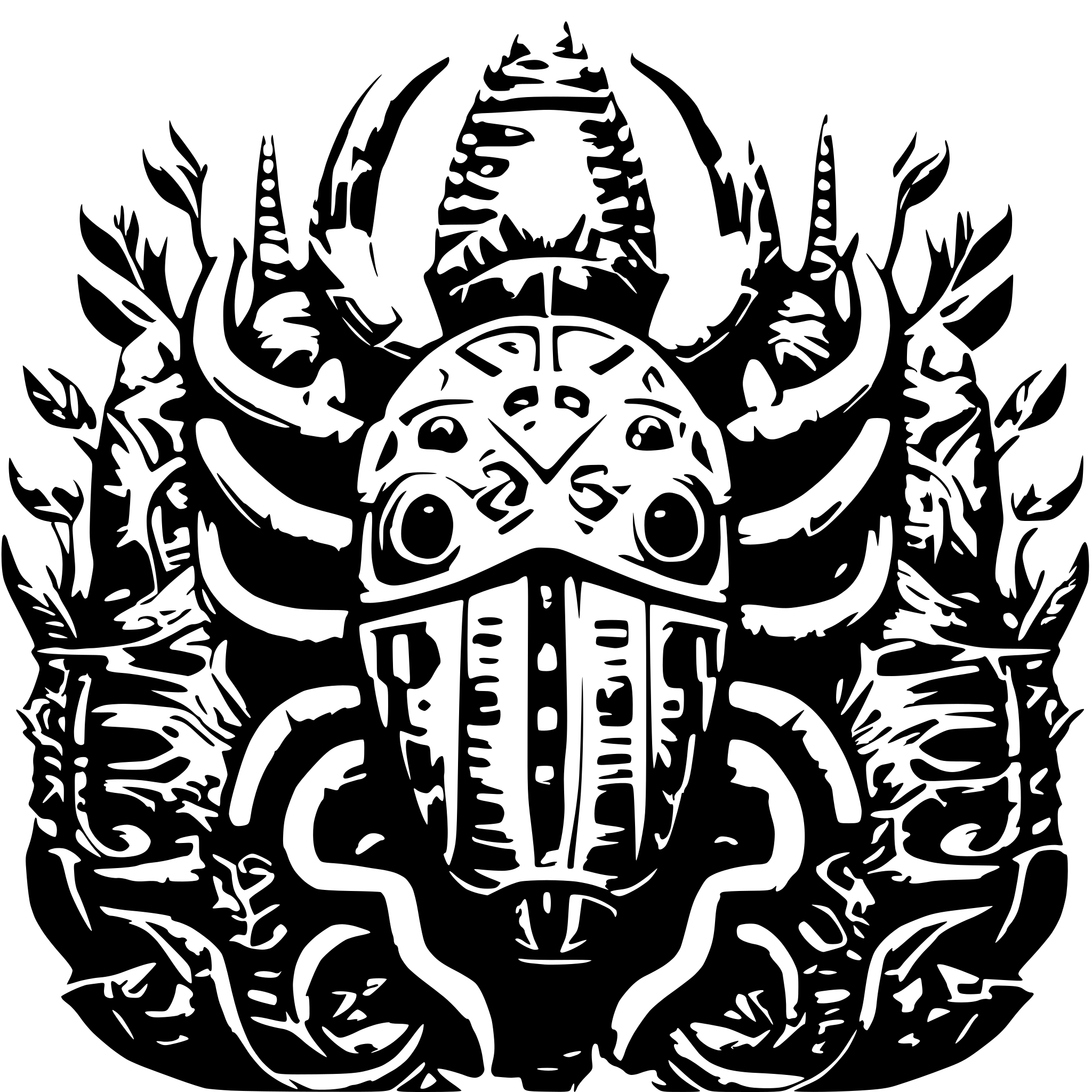 AI-generated SVG of a un énorme scarabé