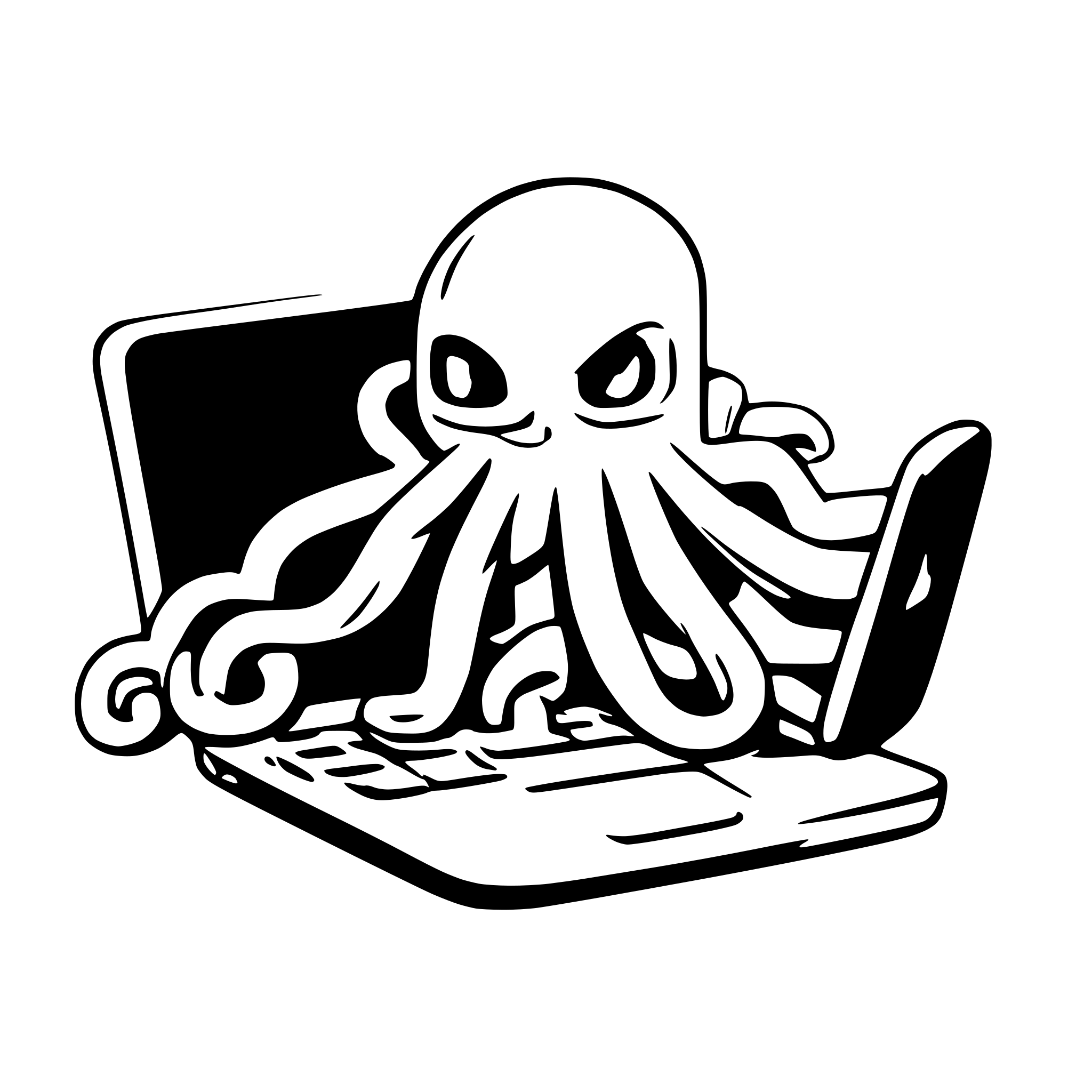 AI-generated SVG of 'hacker octopus'