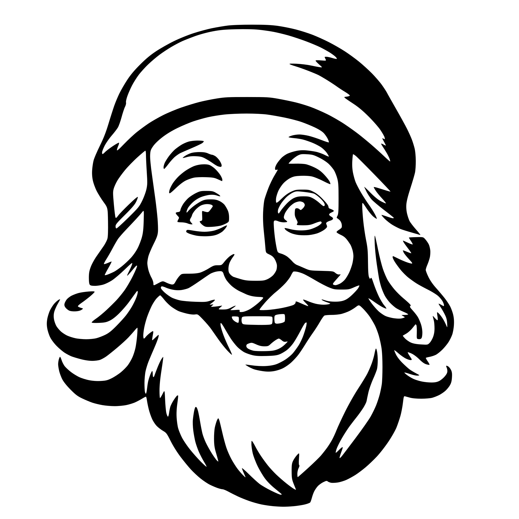 AI-generated SVG of 'happy santa face'