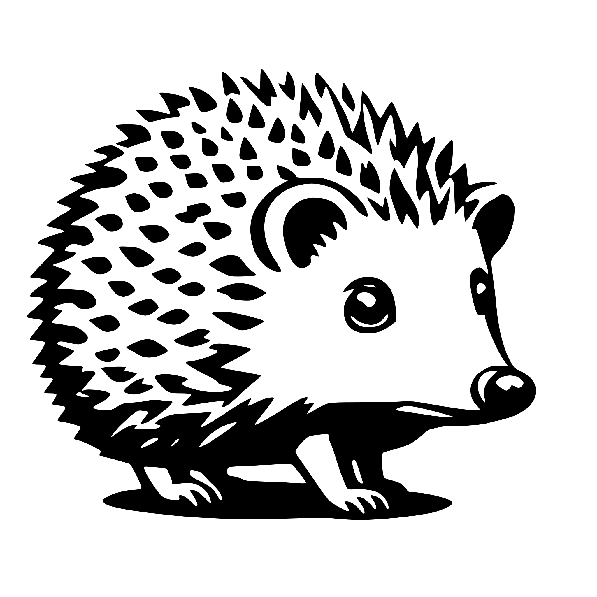 AI-generated SVG of 'hedgehog cute animal'