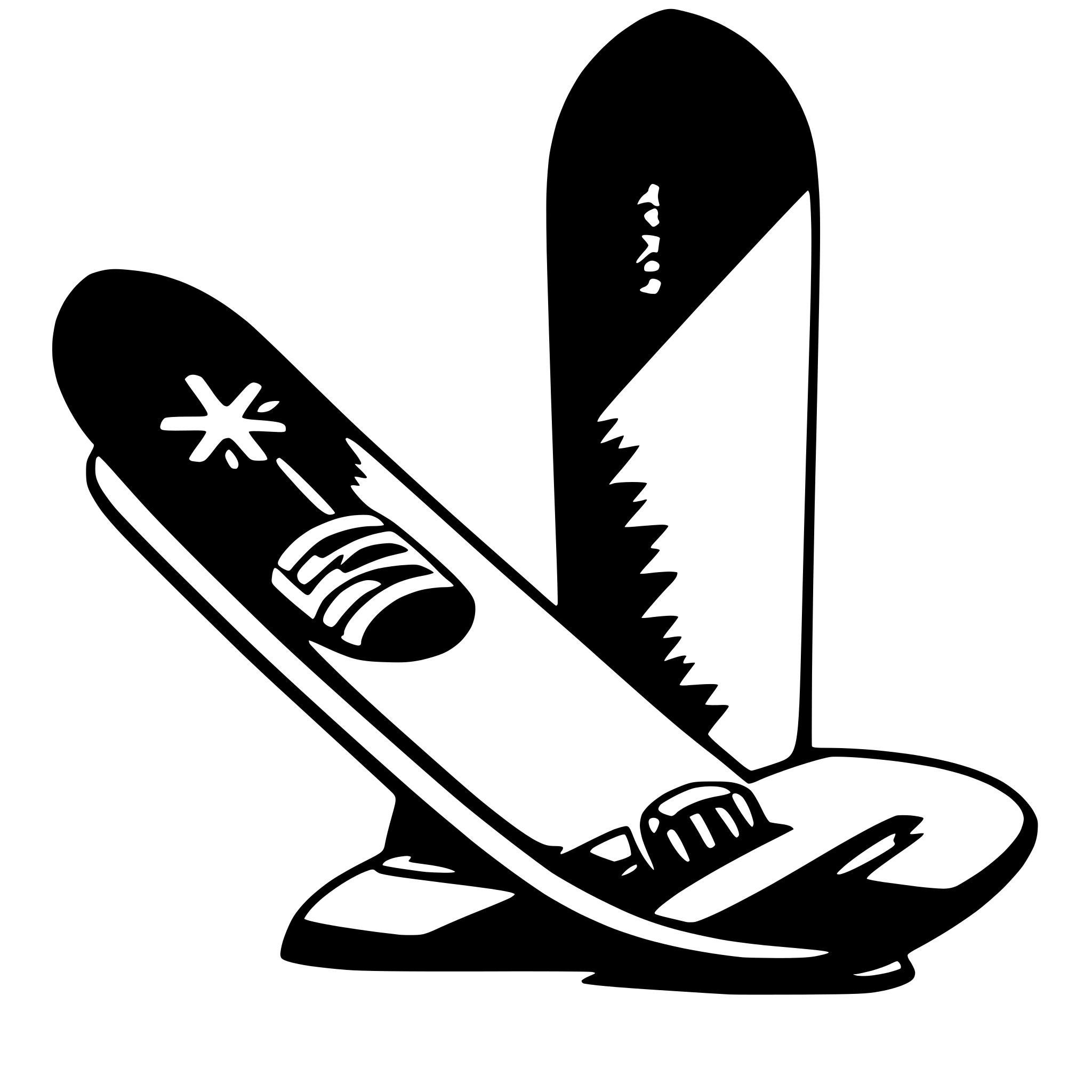 AI-generated SVG of a snowboard